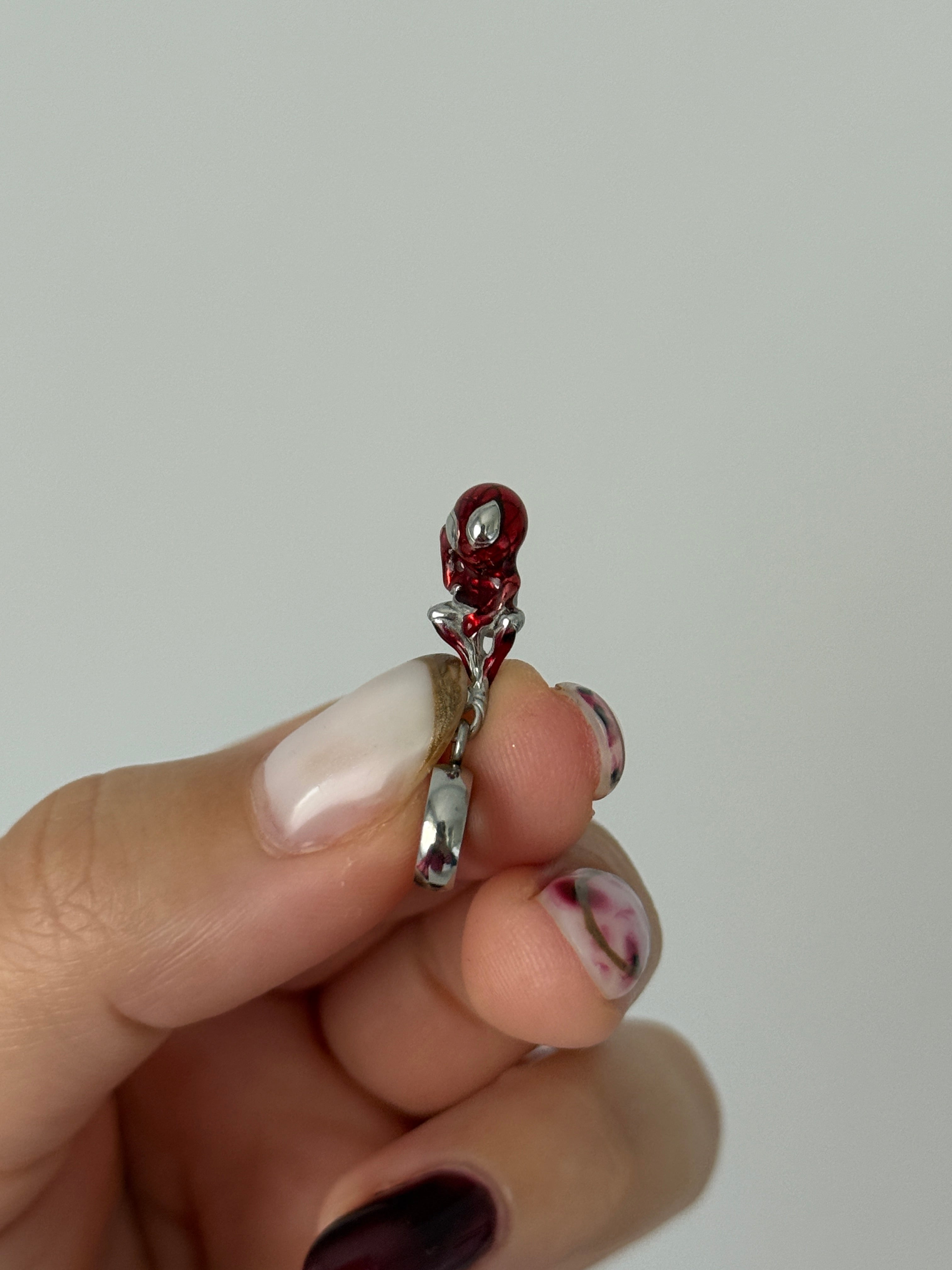 Çelik Spiderman Charm