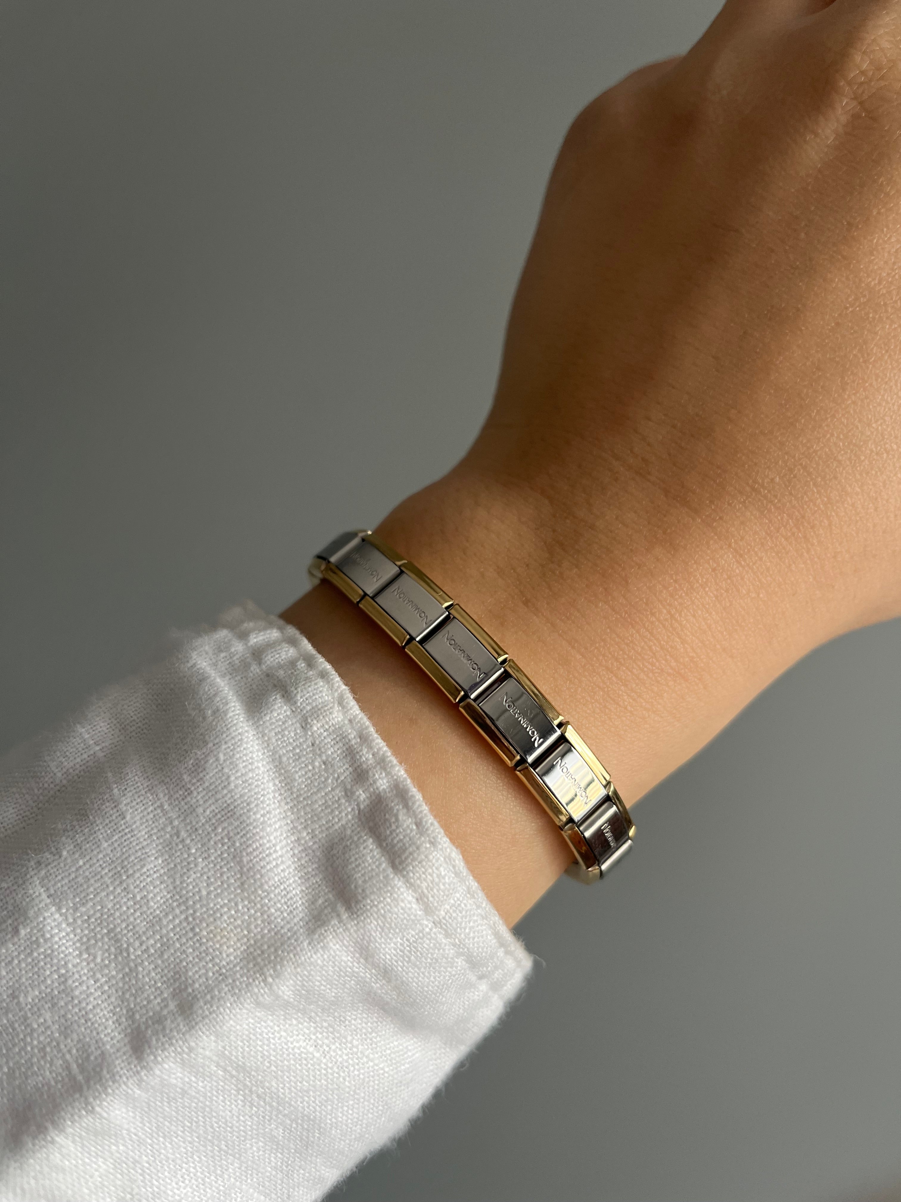 Gold-Silver Nomination Charm Bileklik