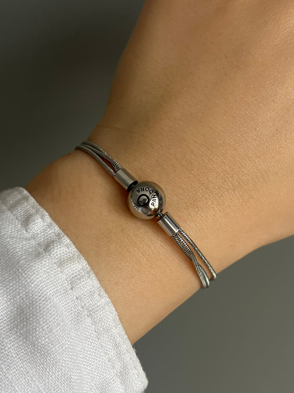 Çelik Çift Zincir PNDR Marka Model Bileklik