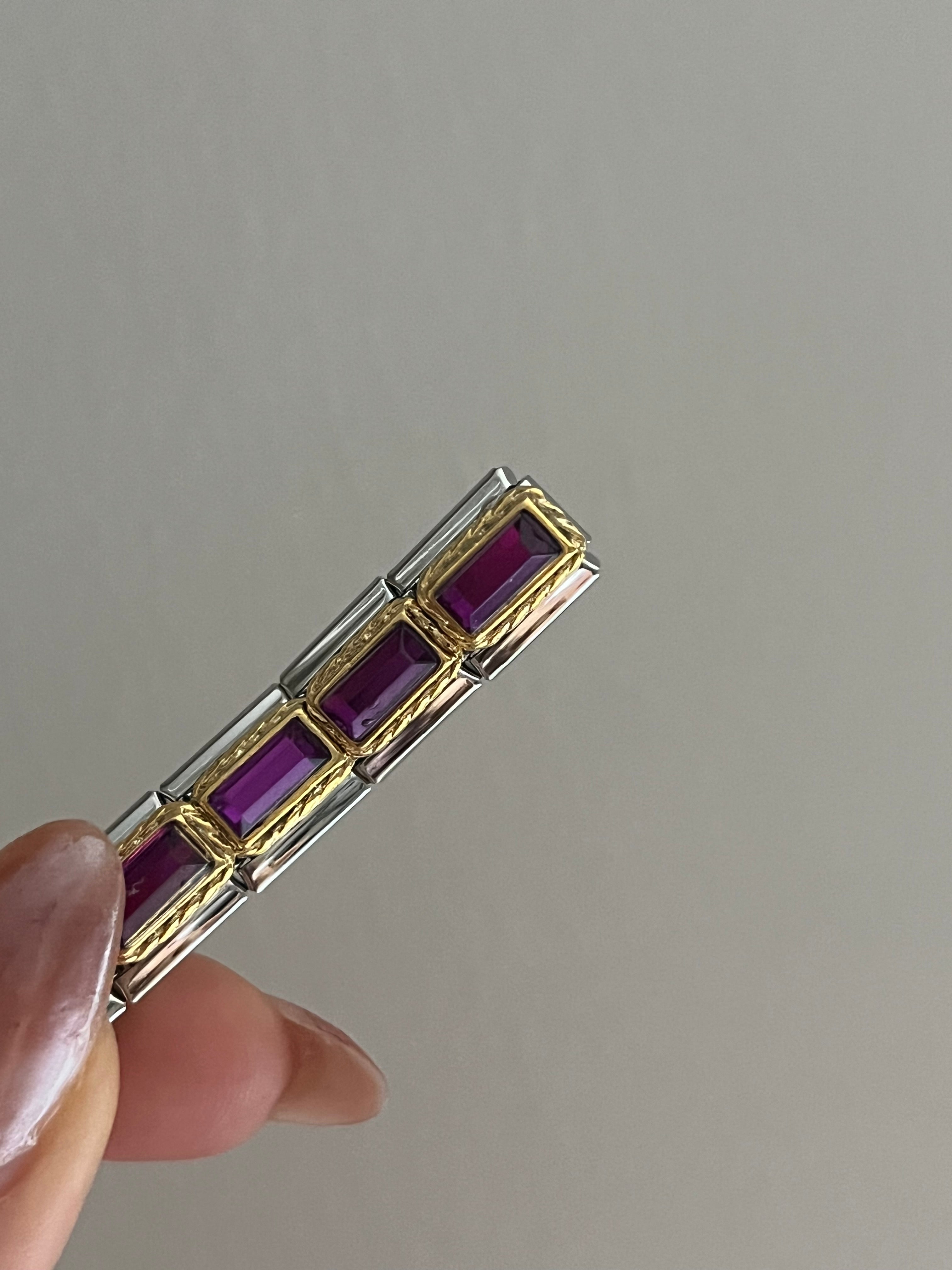 Çelik Nomination Mor Taş Charm