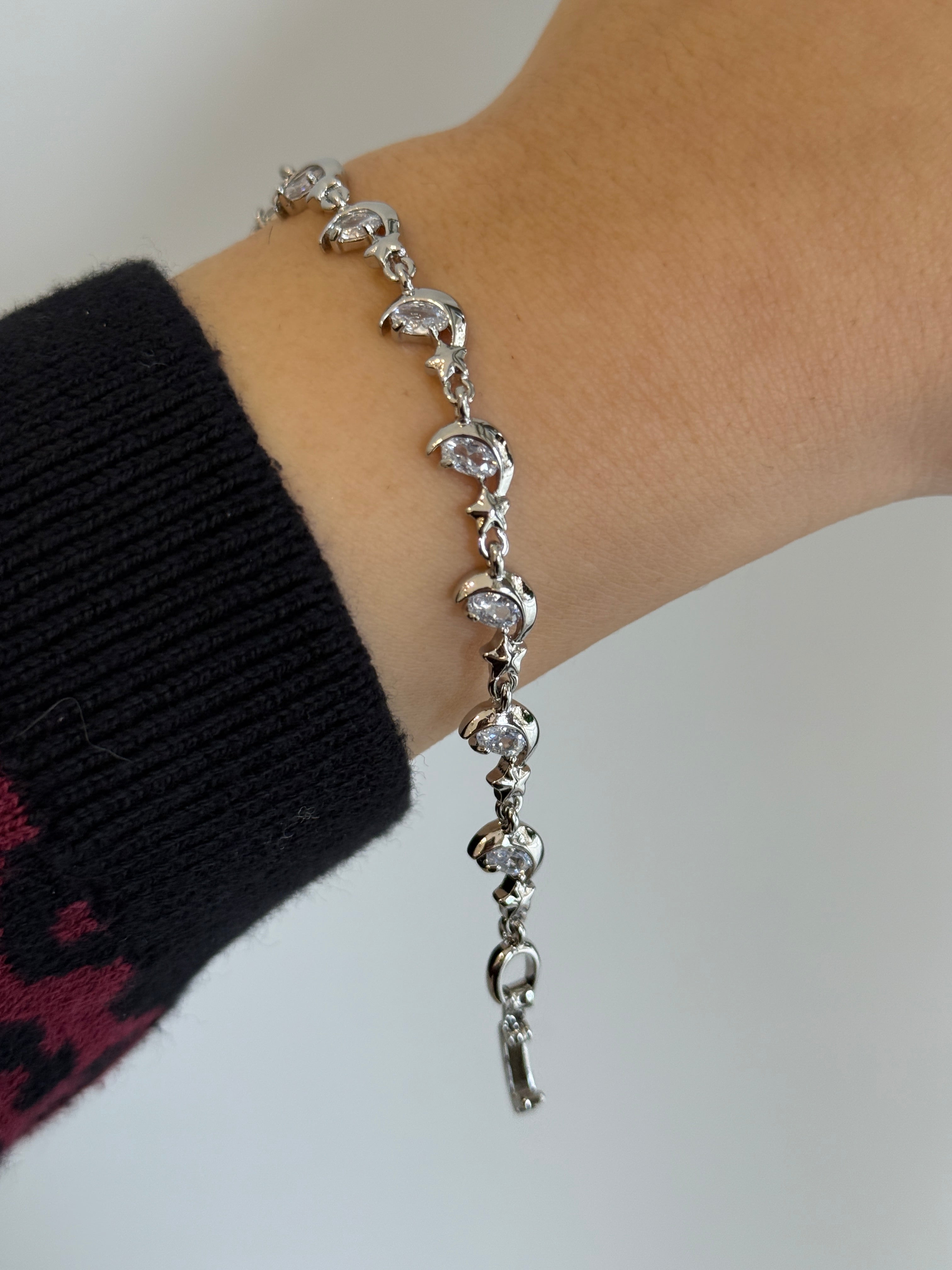 Xuping Silver Ay ve Yıldız Kuyumcu Ayarlanabilir Model Bileklik