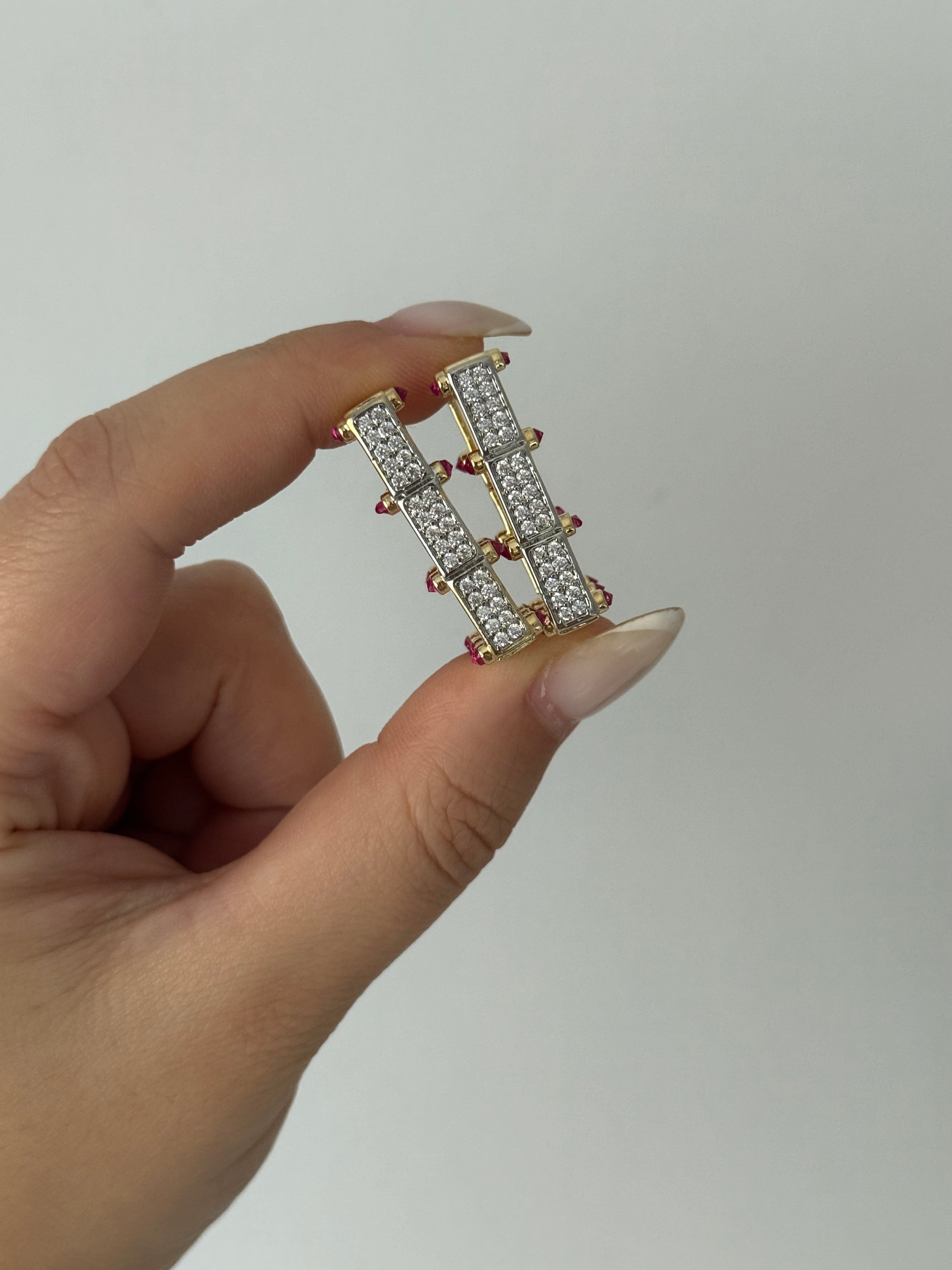 Miniso Renkli Taşlı Küpe