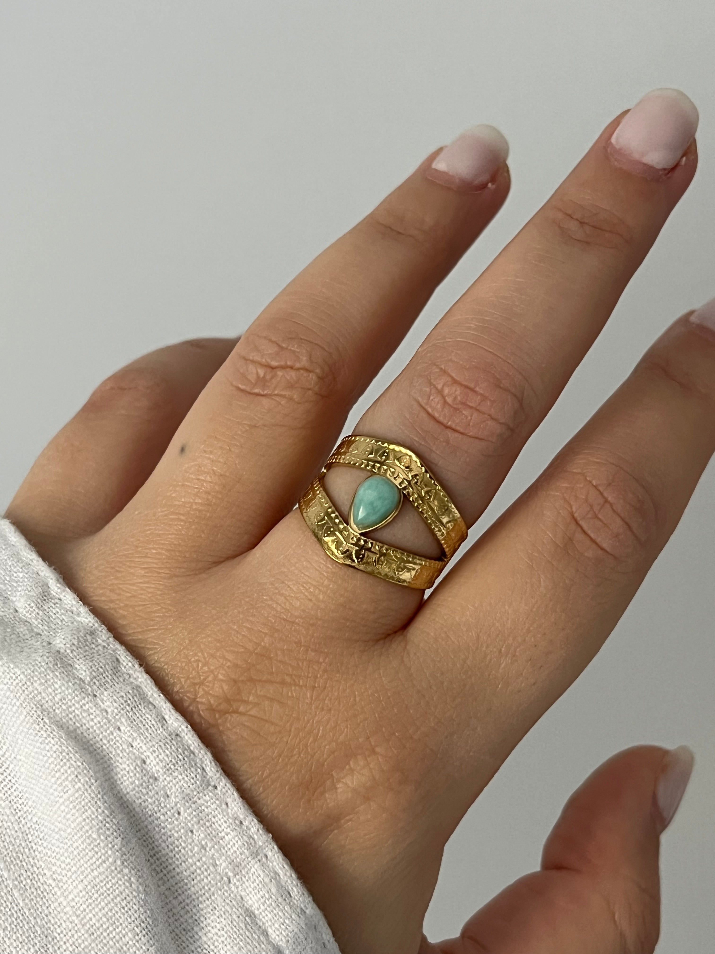 Çelik Göz Vintage Ayarlanabilir Yüzük