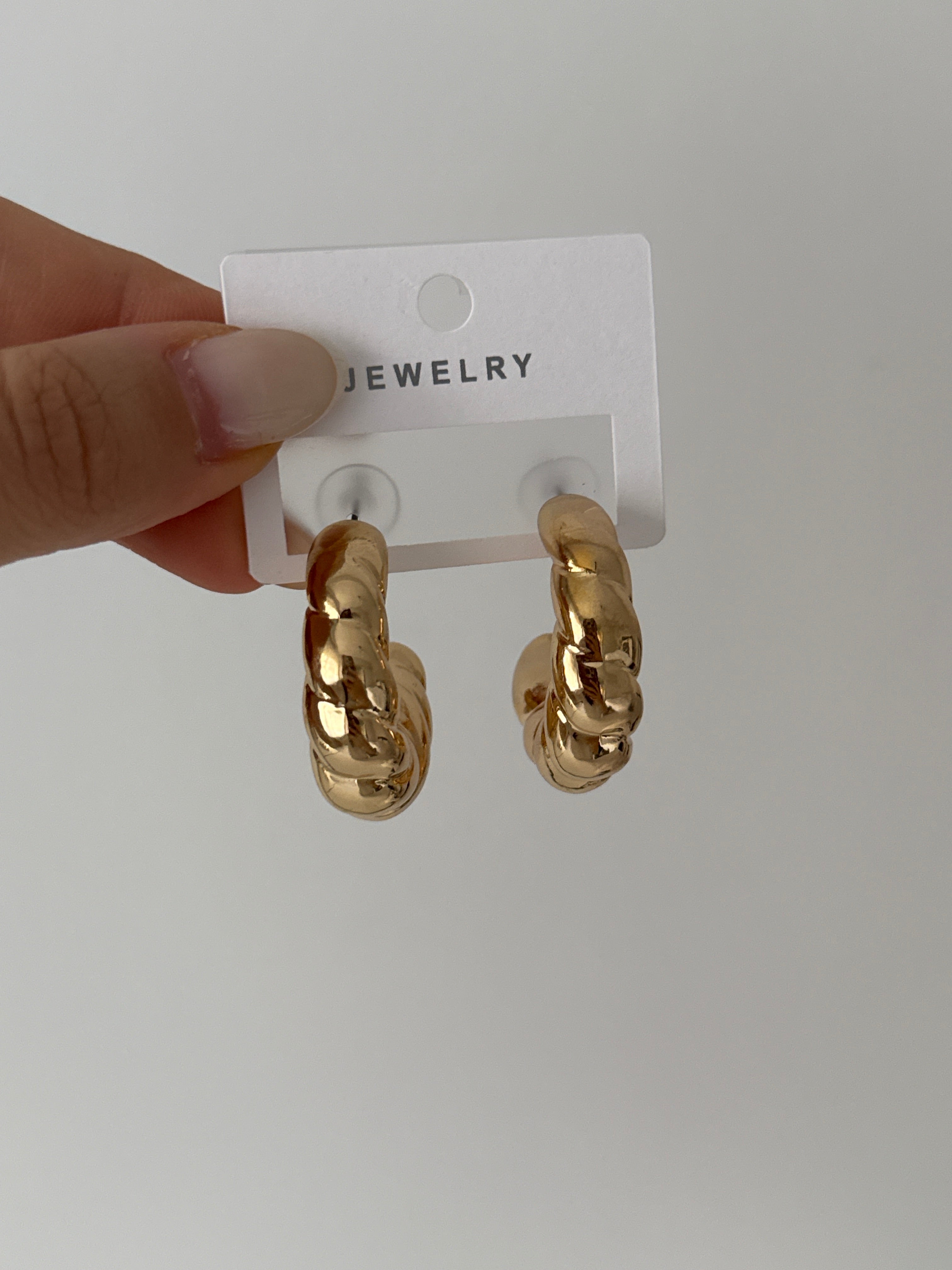 Gold Sarmal Halka Küpe