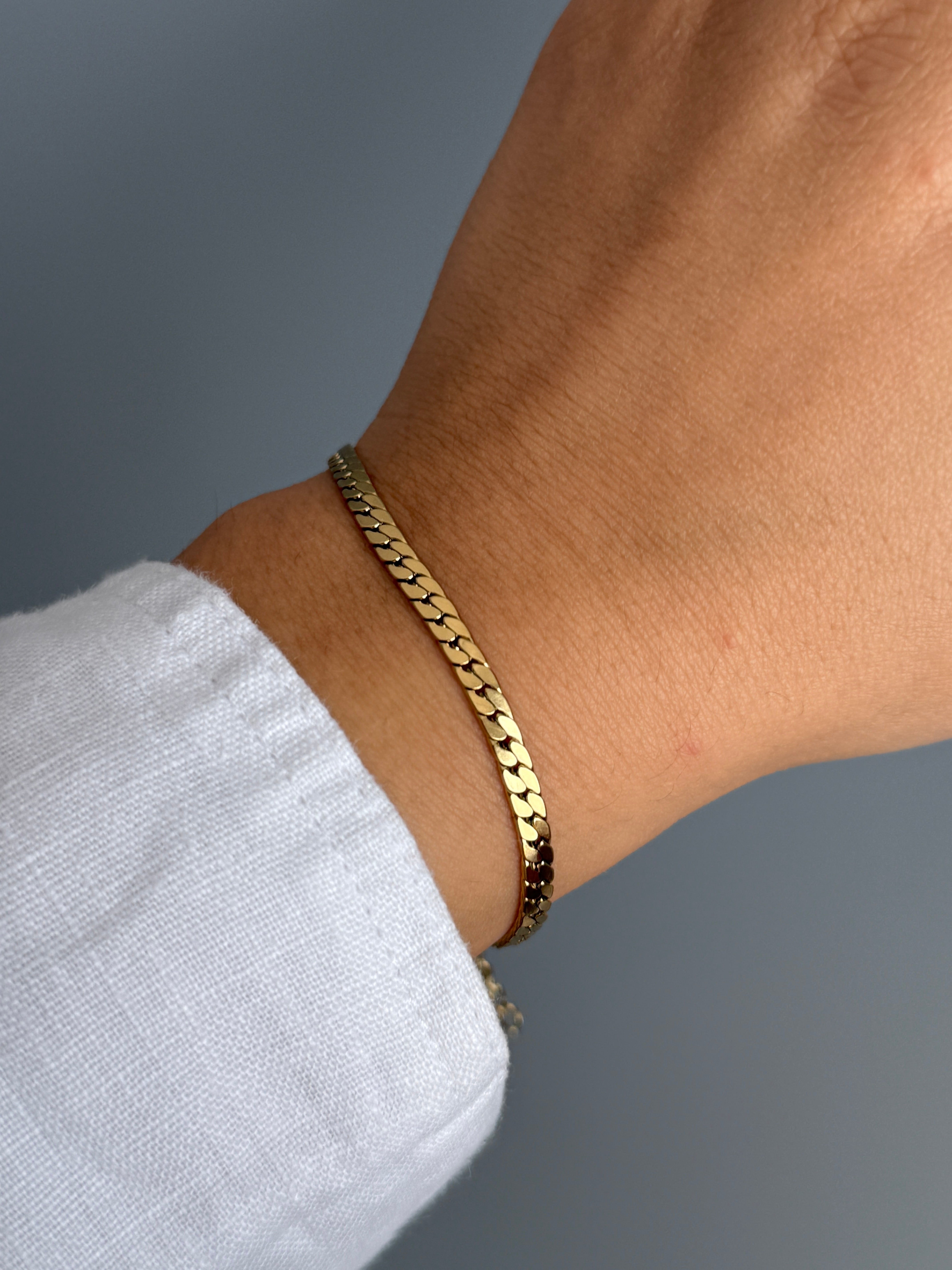 Çelik Kuyumcu Balık Sırtı Zincir Bileklik