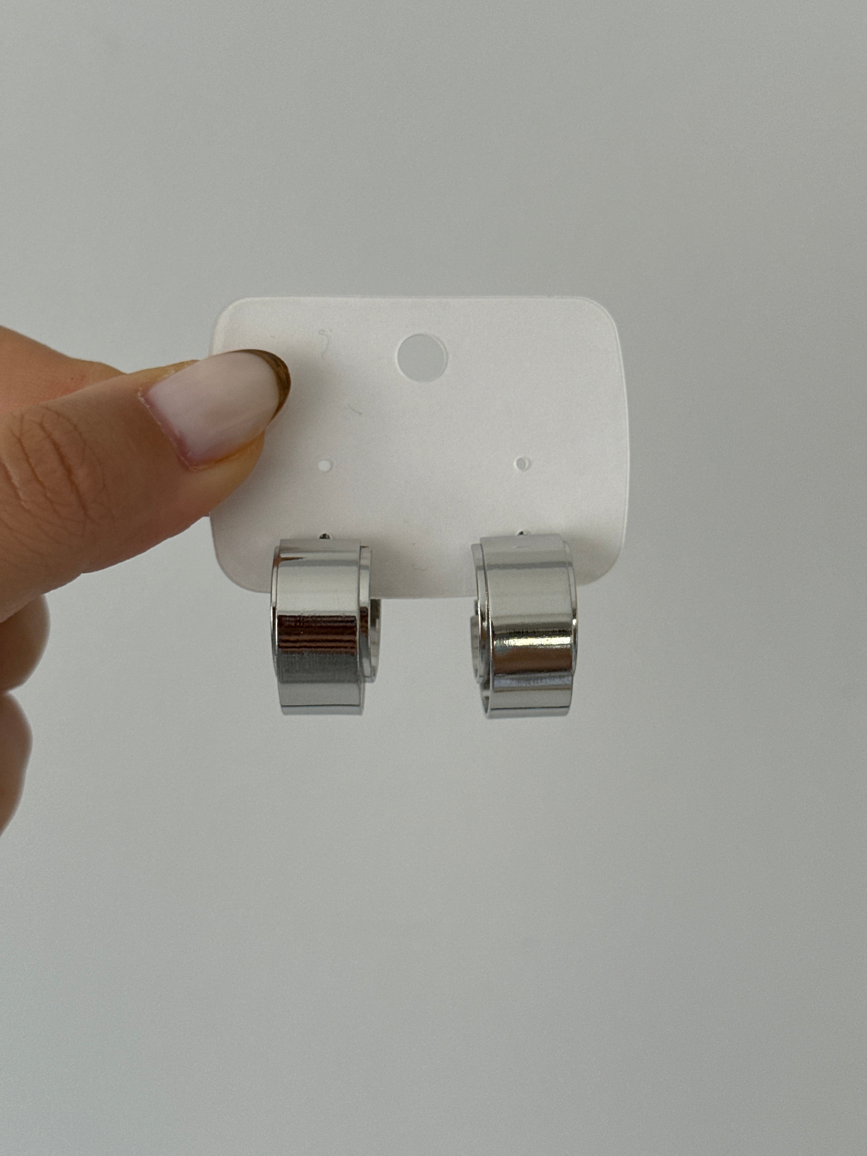 Çelik Dönerge Silver Küpe