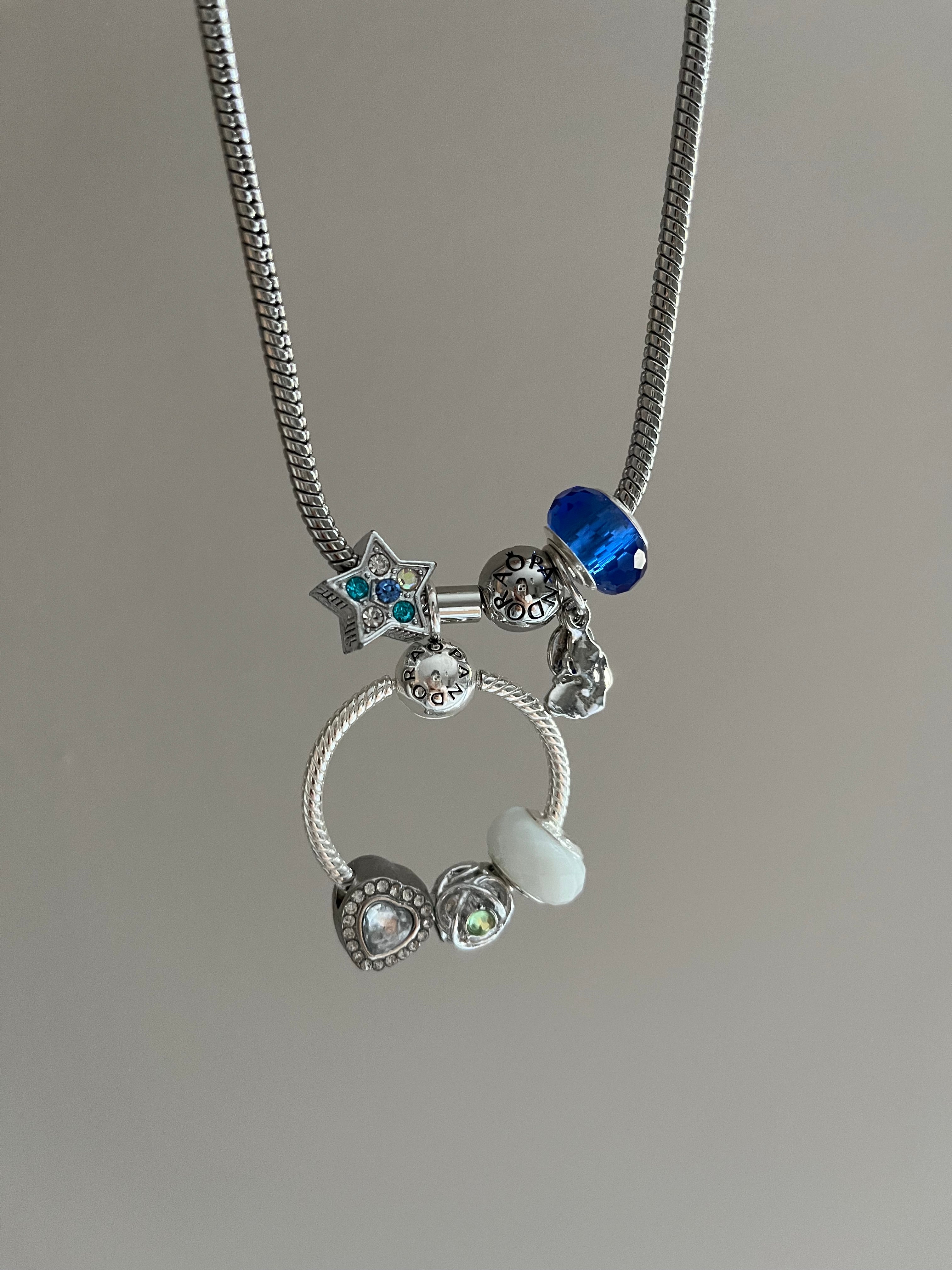 Çelik PNDR Marka Model Silver Moment Top Charm Kolye