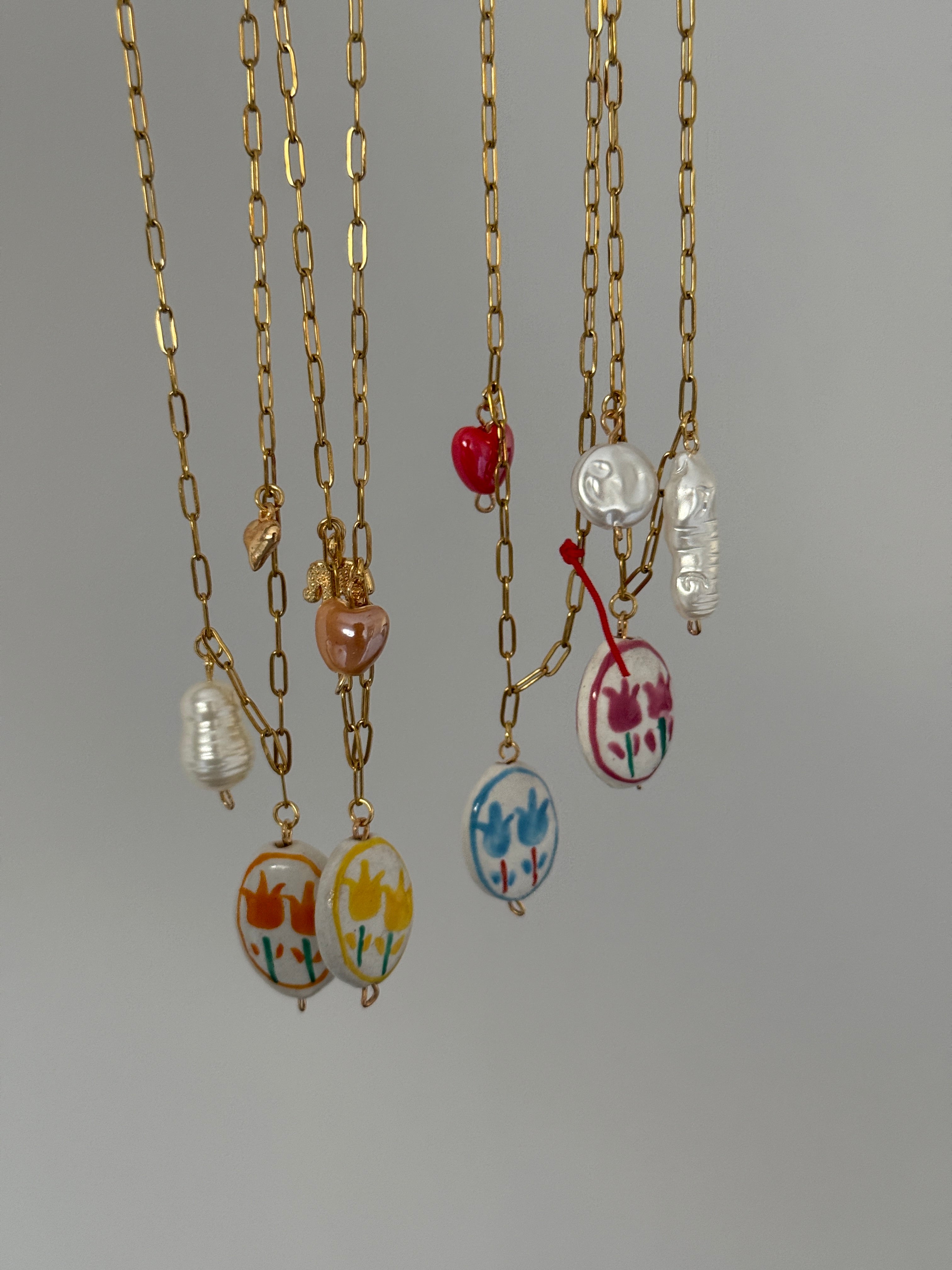 Özel MC Tasarım Koleksiyonu Şans Çiçek Taş Kolye