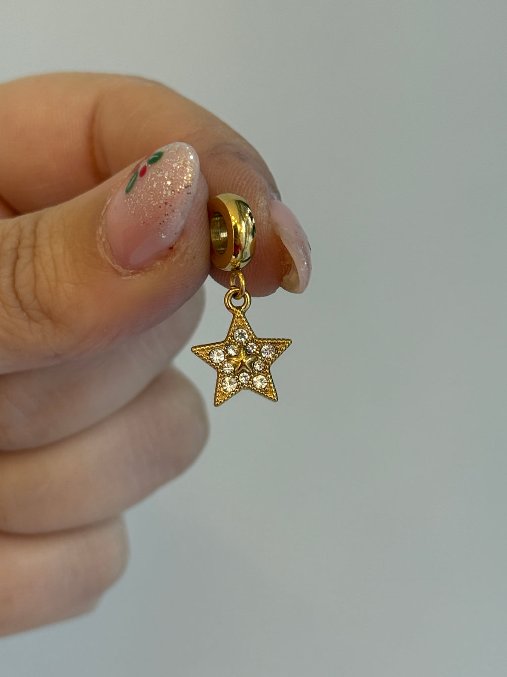 Çelik Taşlı Yıldız Charm