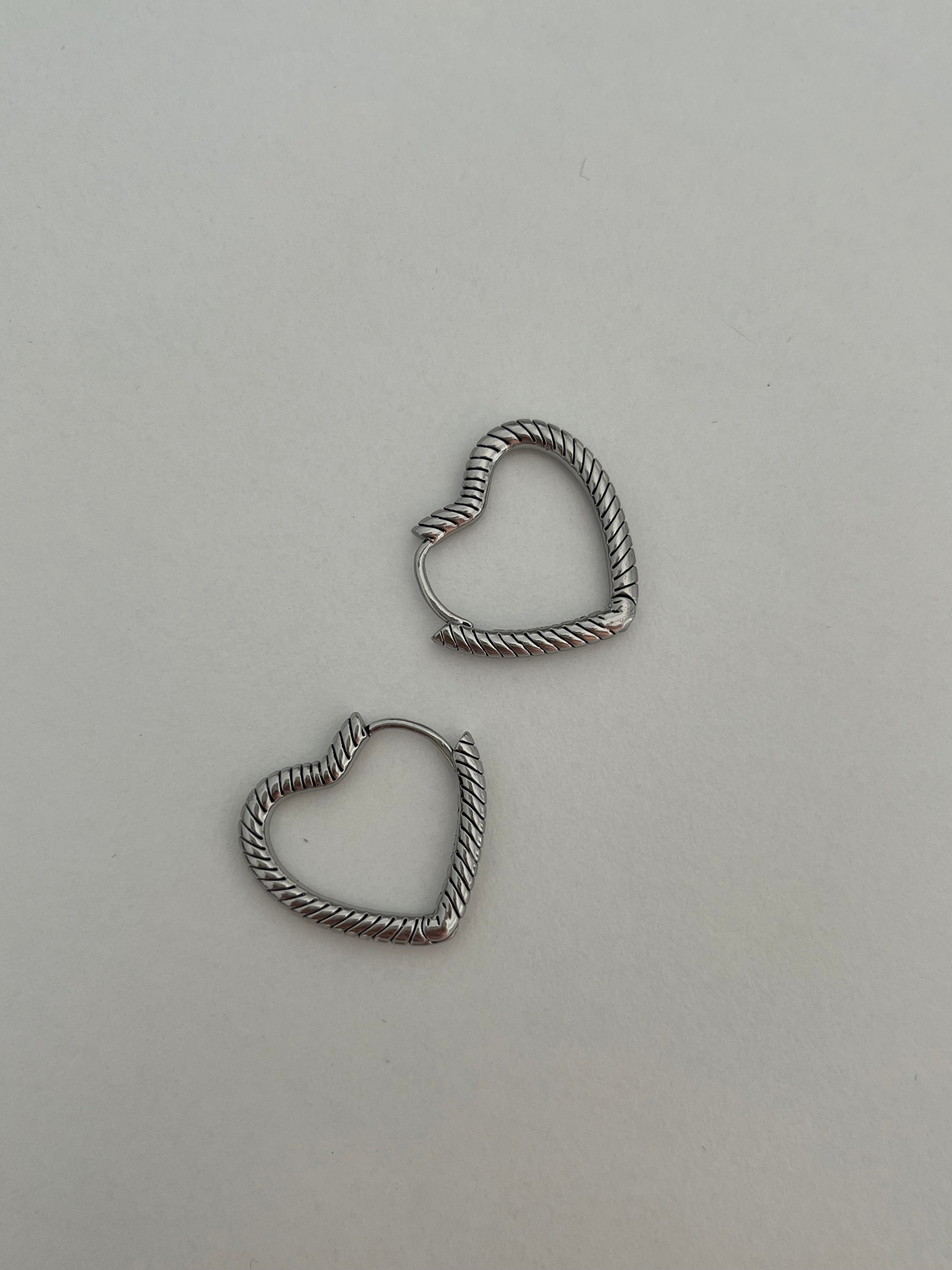 Silver Kalp PNDR Marka Charm Takılabilen Küpe