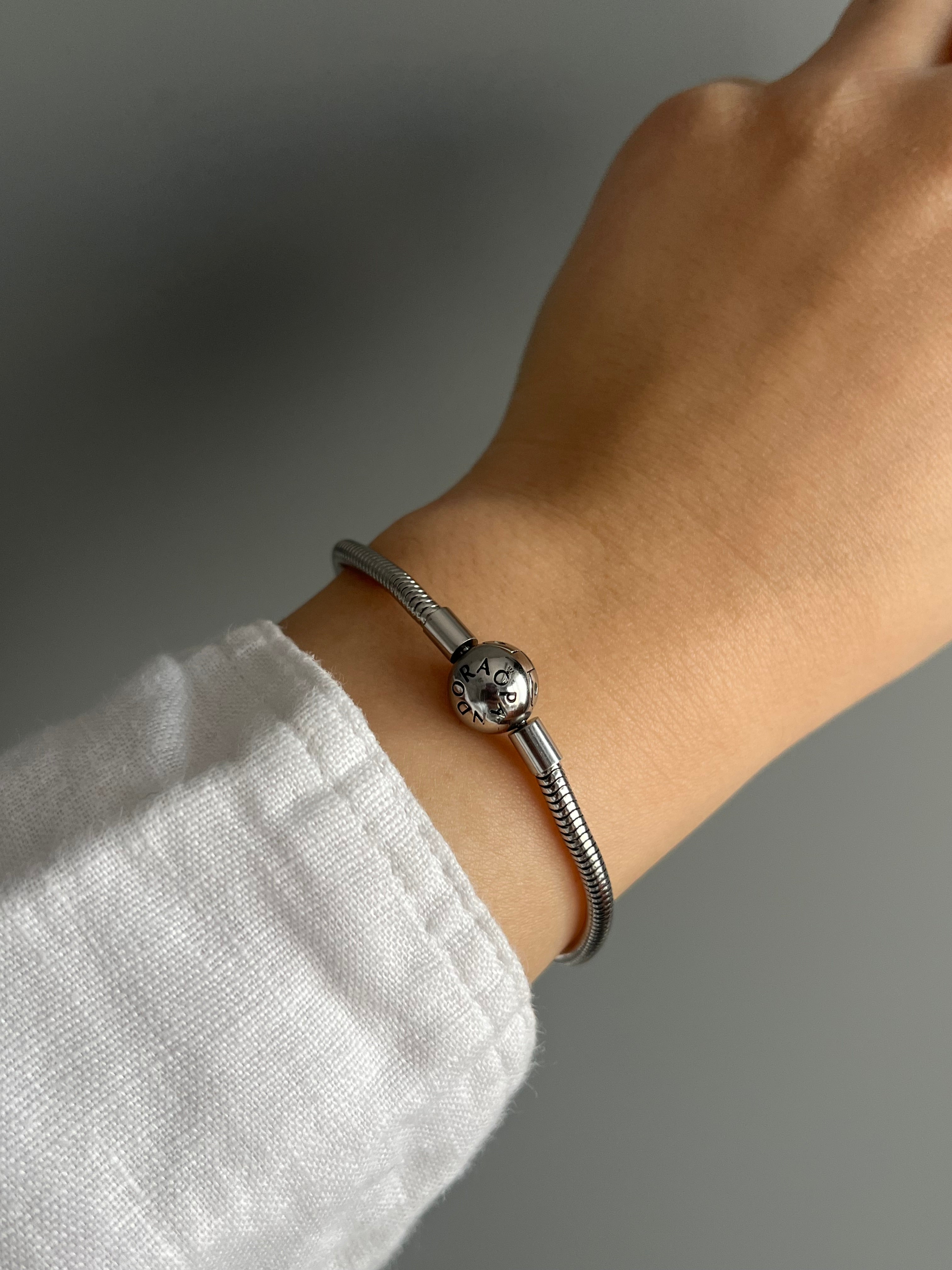 Çelik Silver Top Marka Muadil Model PNDR Charm Bileklik