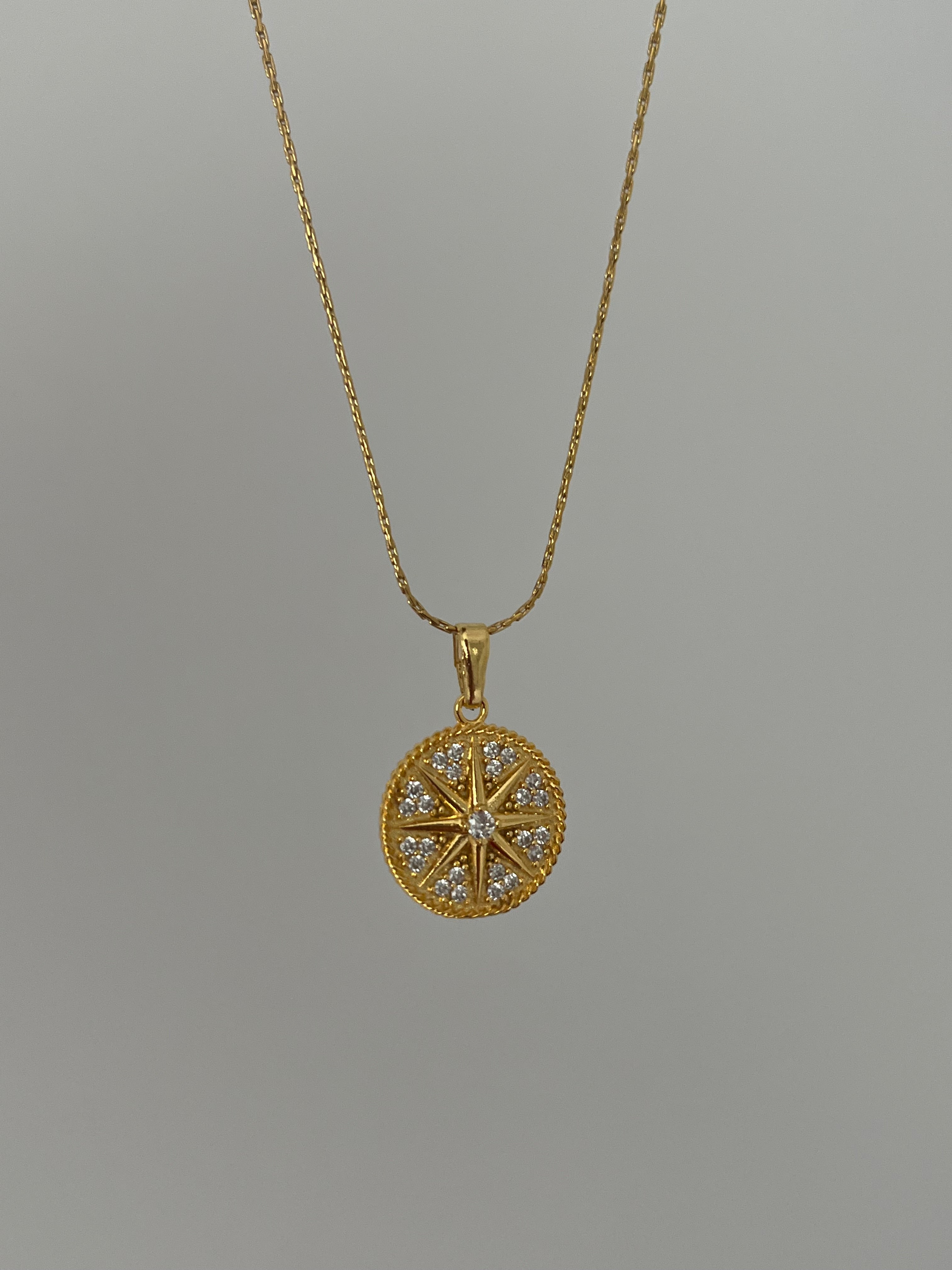 Özel Yapım Taşlı Pusula Kolye