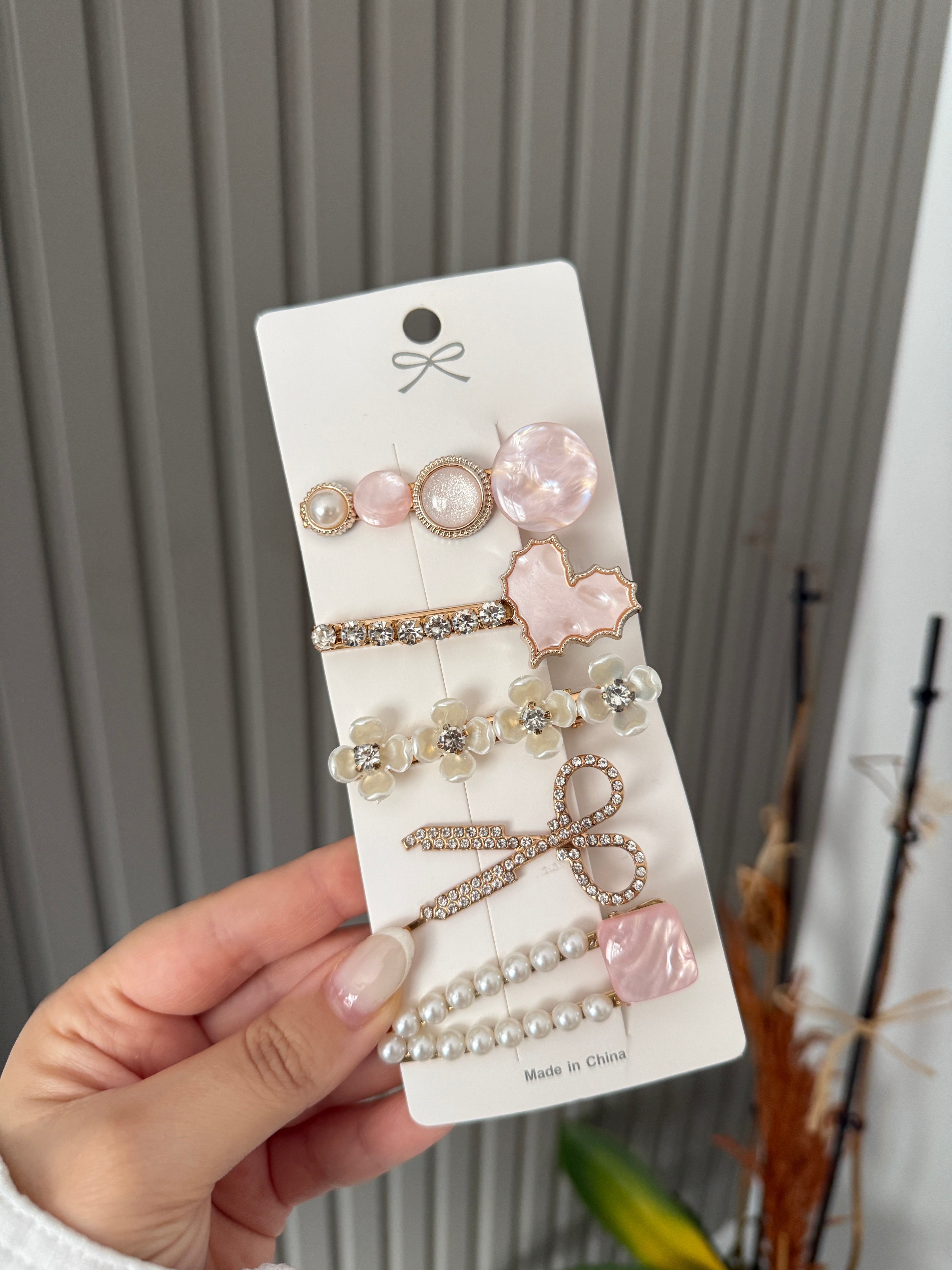 5li Pembe İnci Set Toka