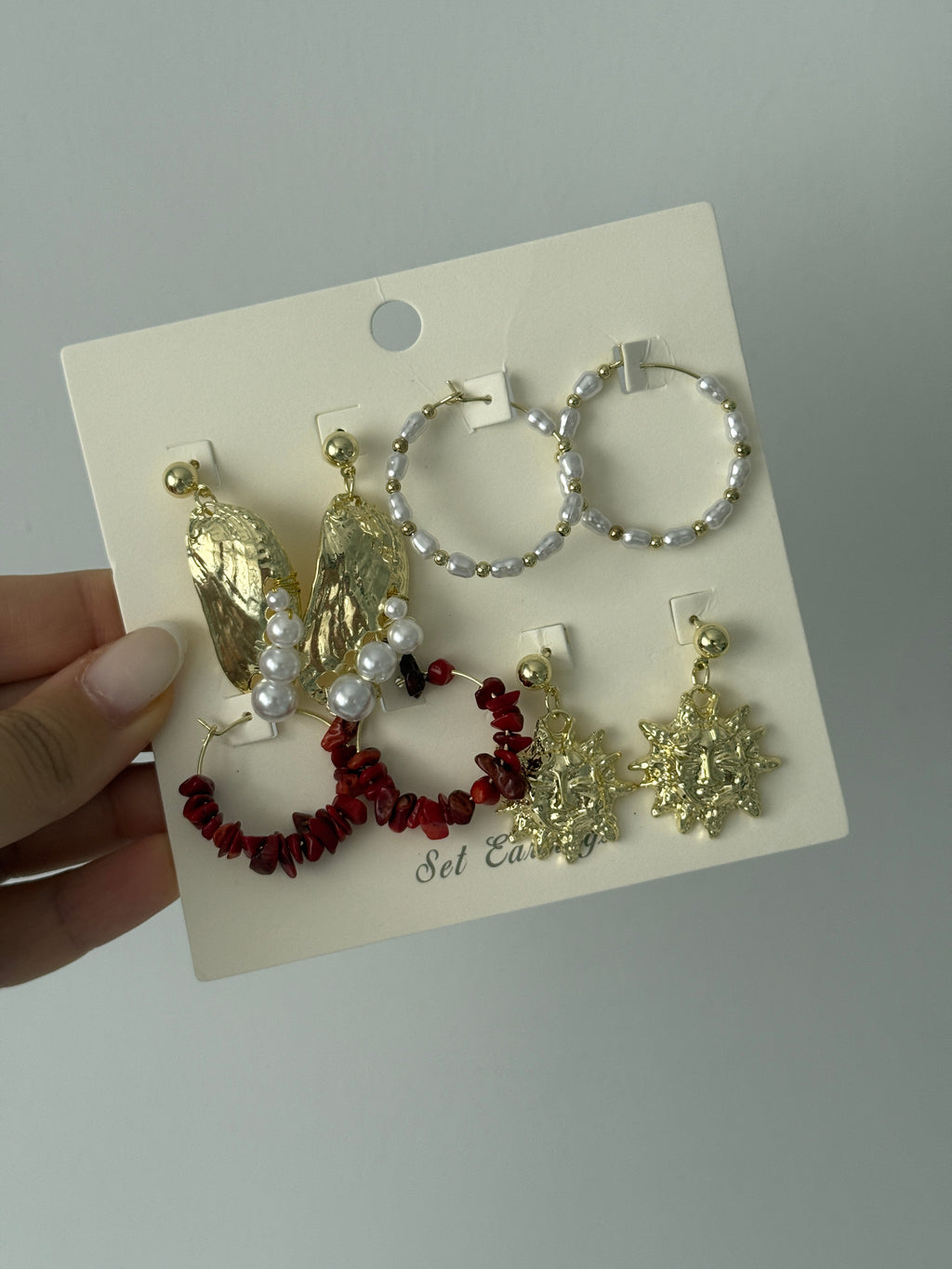 4lü Etnik Model Küpe Seti