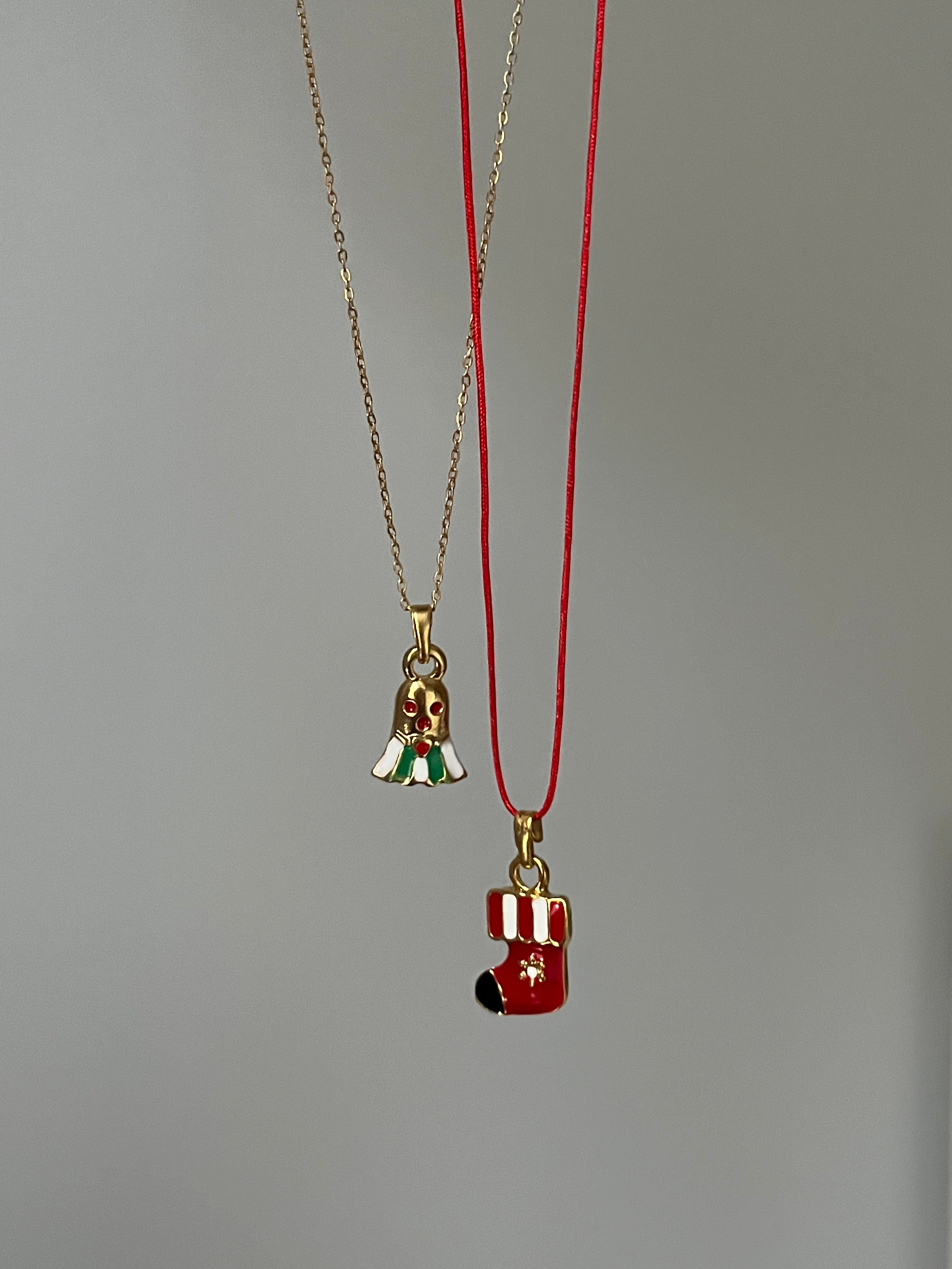 Yılbaşı Çan ve Patik Kolye