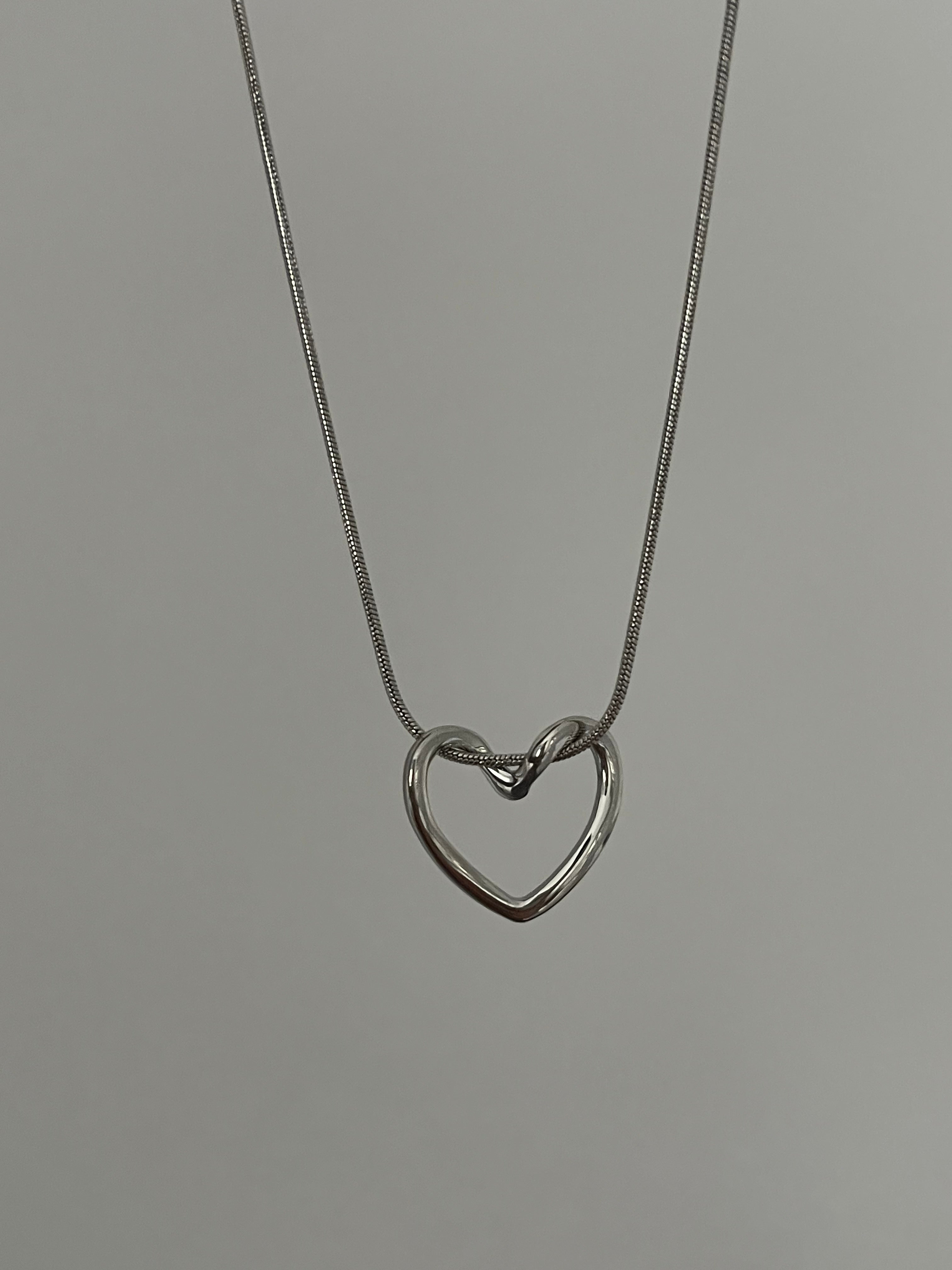 Kendin Tasarla Çelik Minimal Silver Kalp Kolye