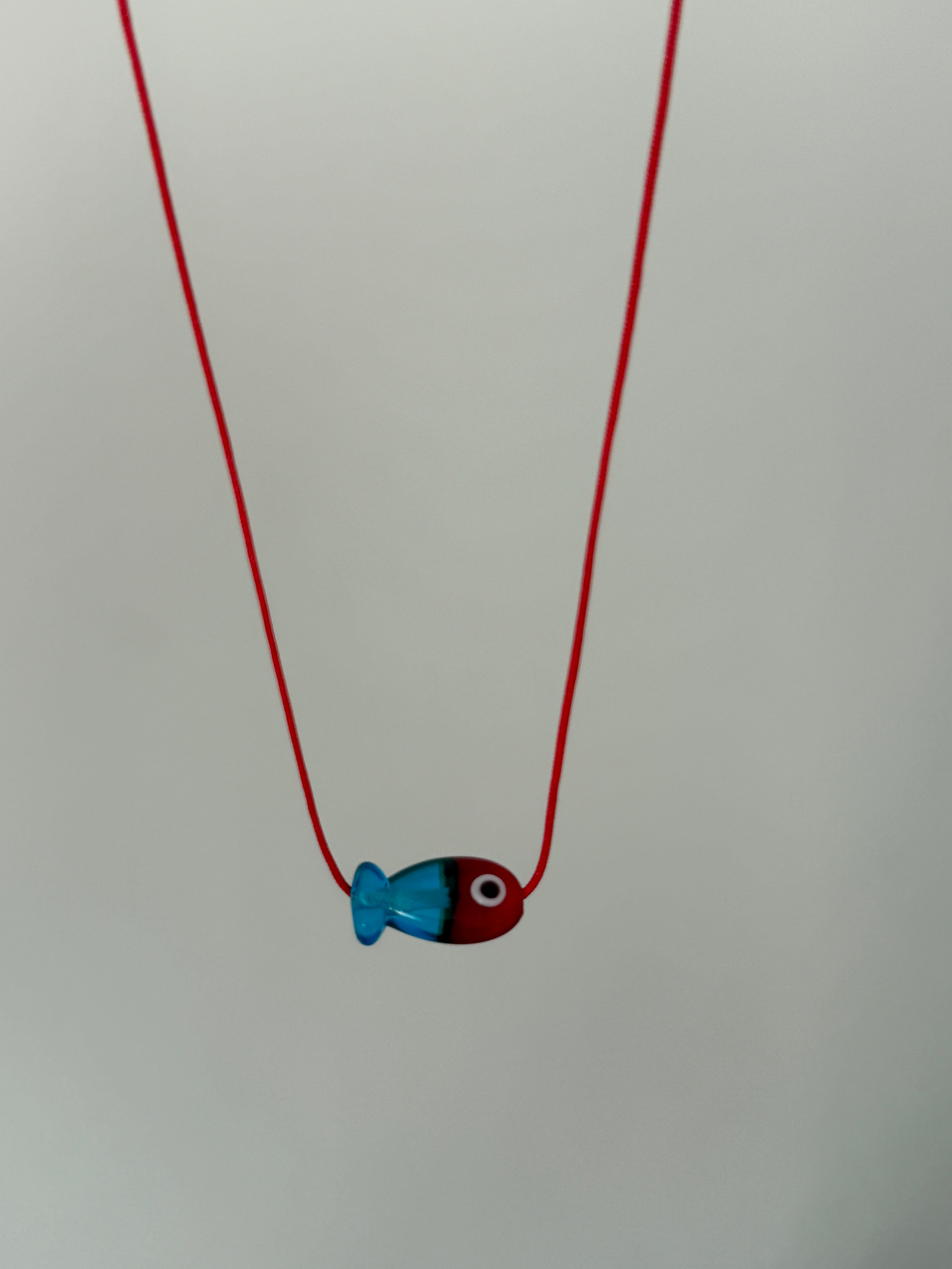 Kırmızı Şans İpli Balık Kolye