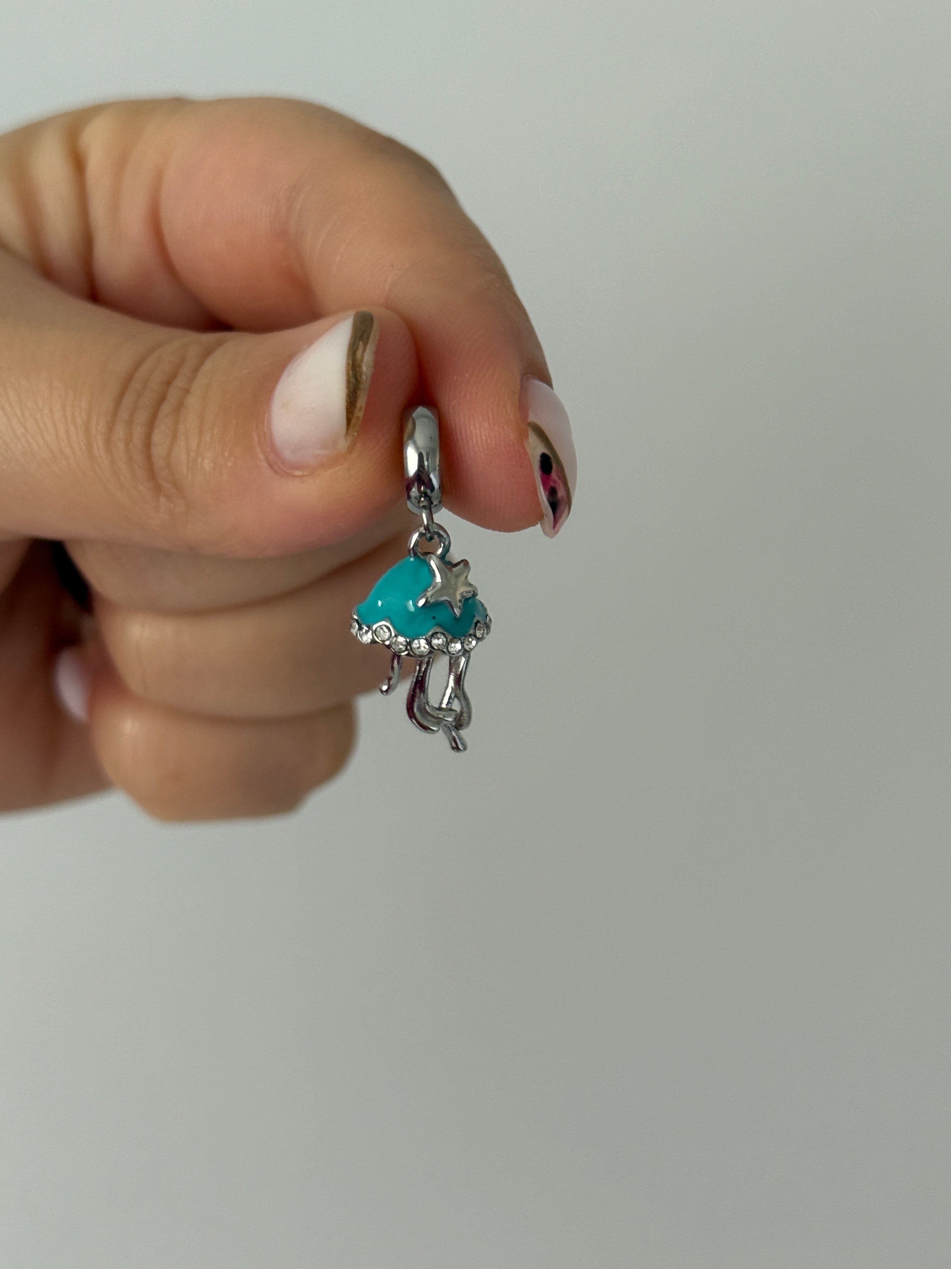 Çelik Mavi Deniz Anası Charm