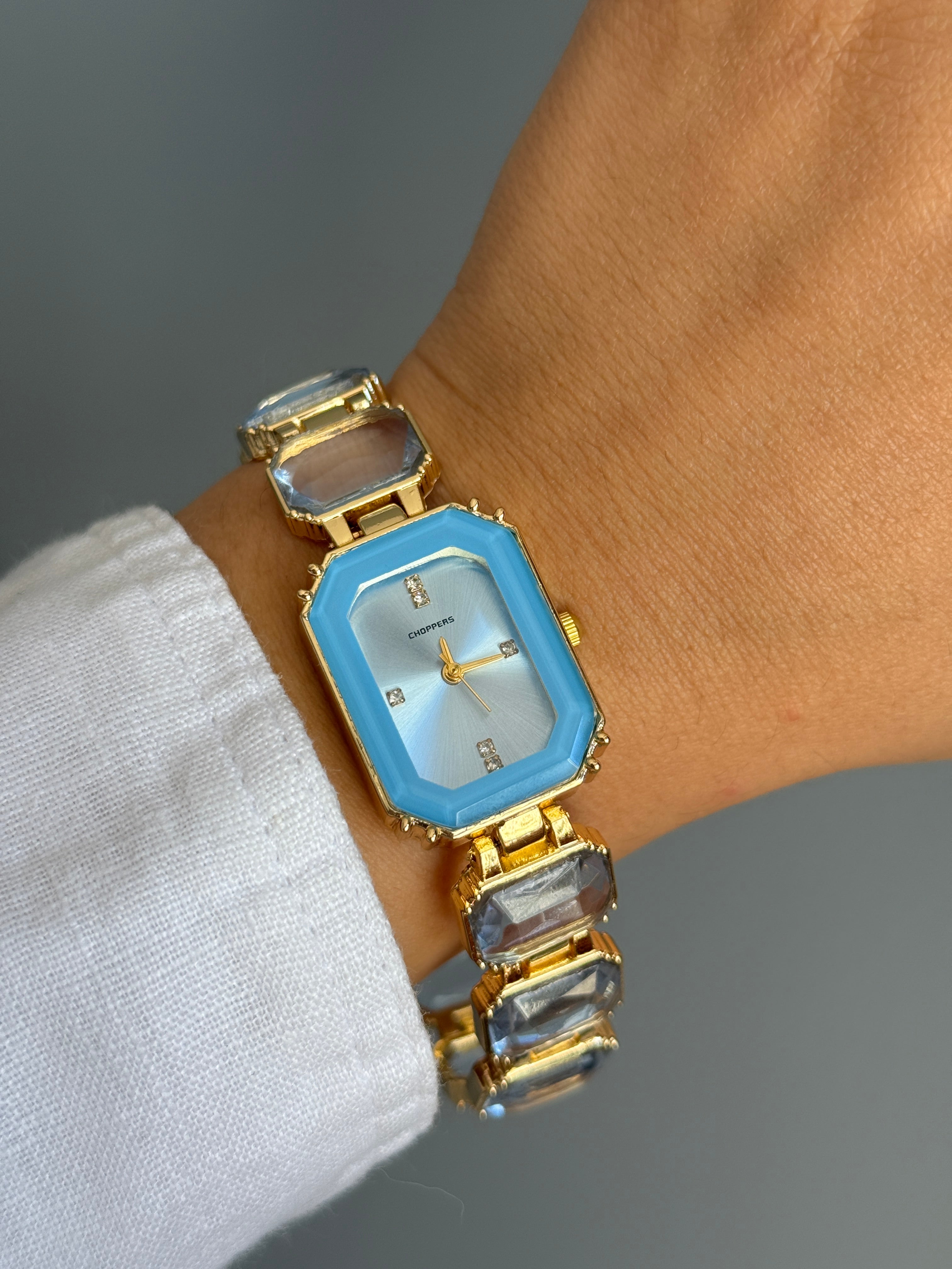 Swarovsk* Marka Model Mavi Taş Saat