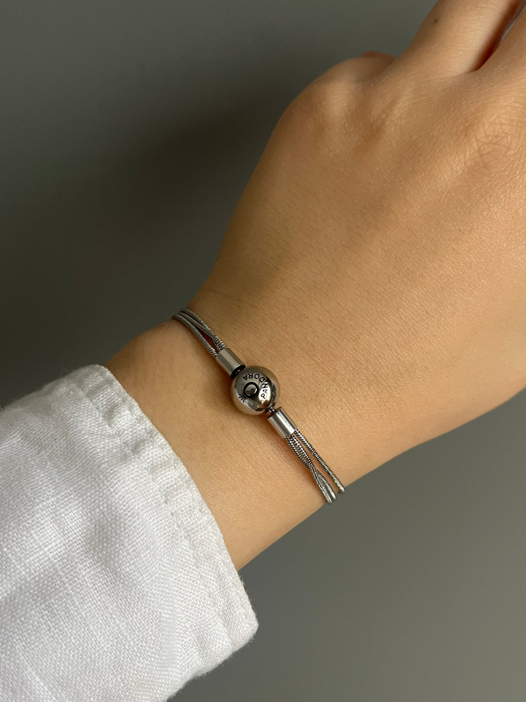 Çelik Çift Zincir PNDR Marka Model Bileklik