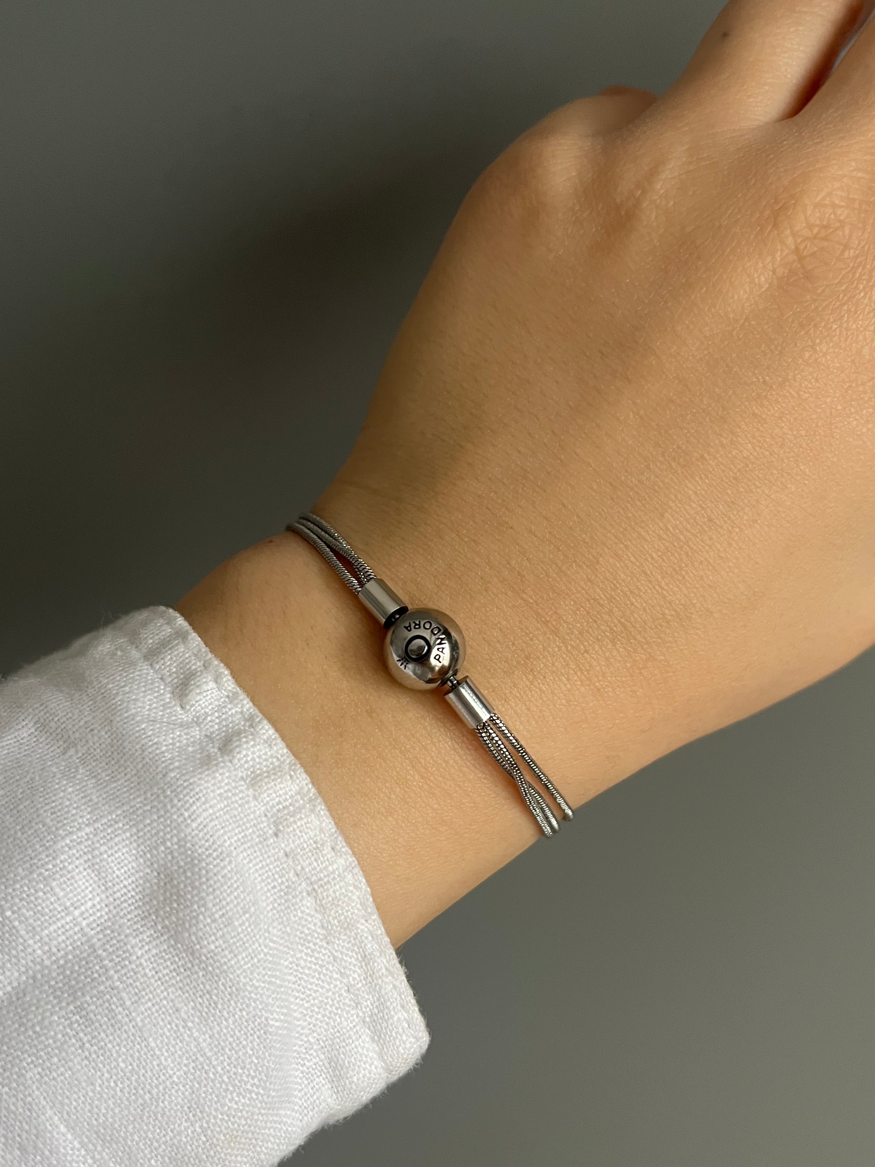 Çelik Çift Zincir PNDR Marka Model Bileklik