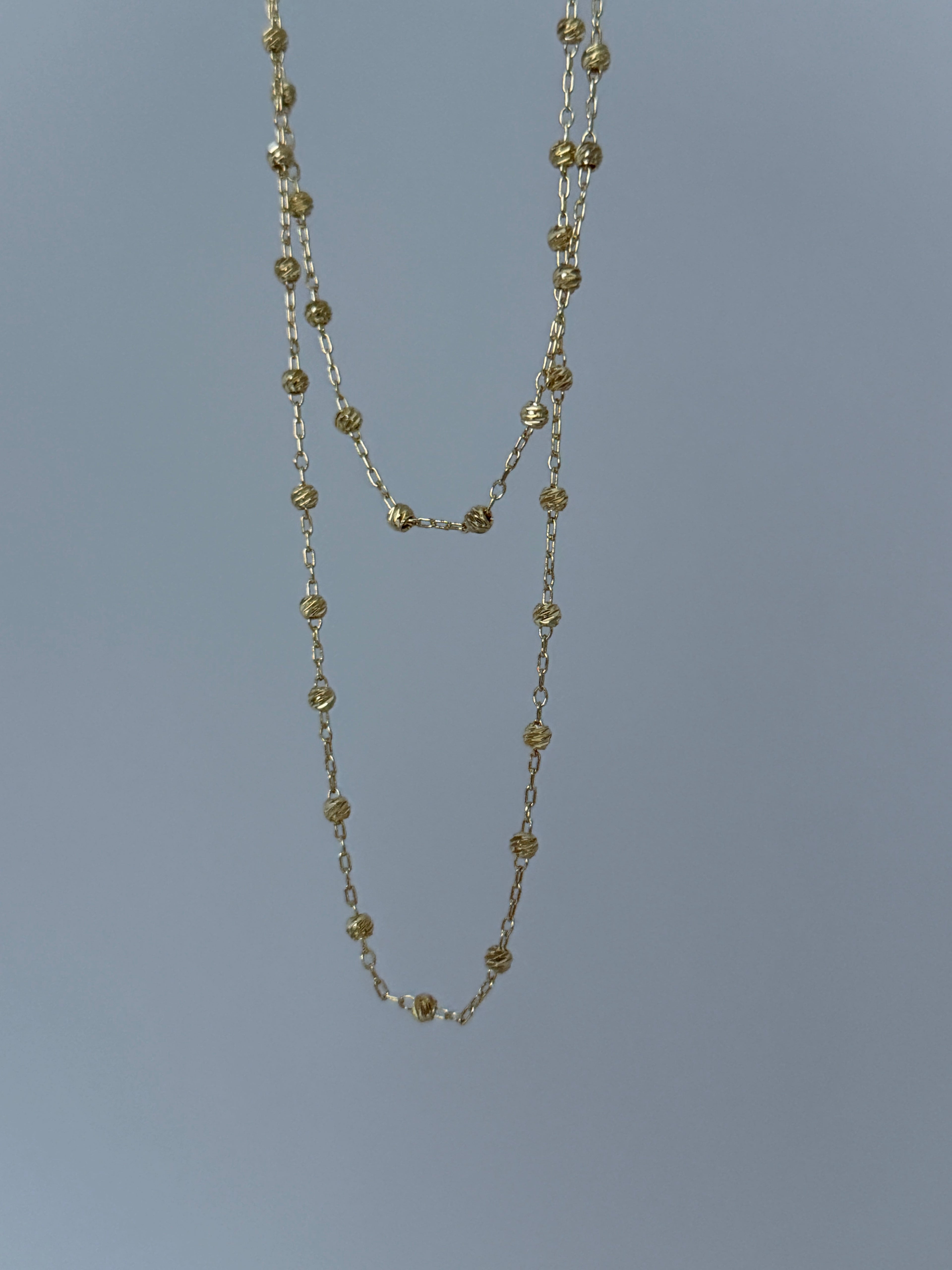 Çelik Çift Zincir Ayarlanabilir Kuyumcu ModelTopçuk Kolye