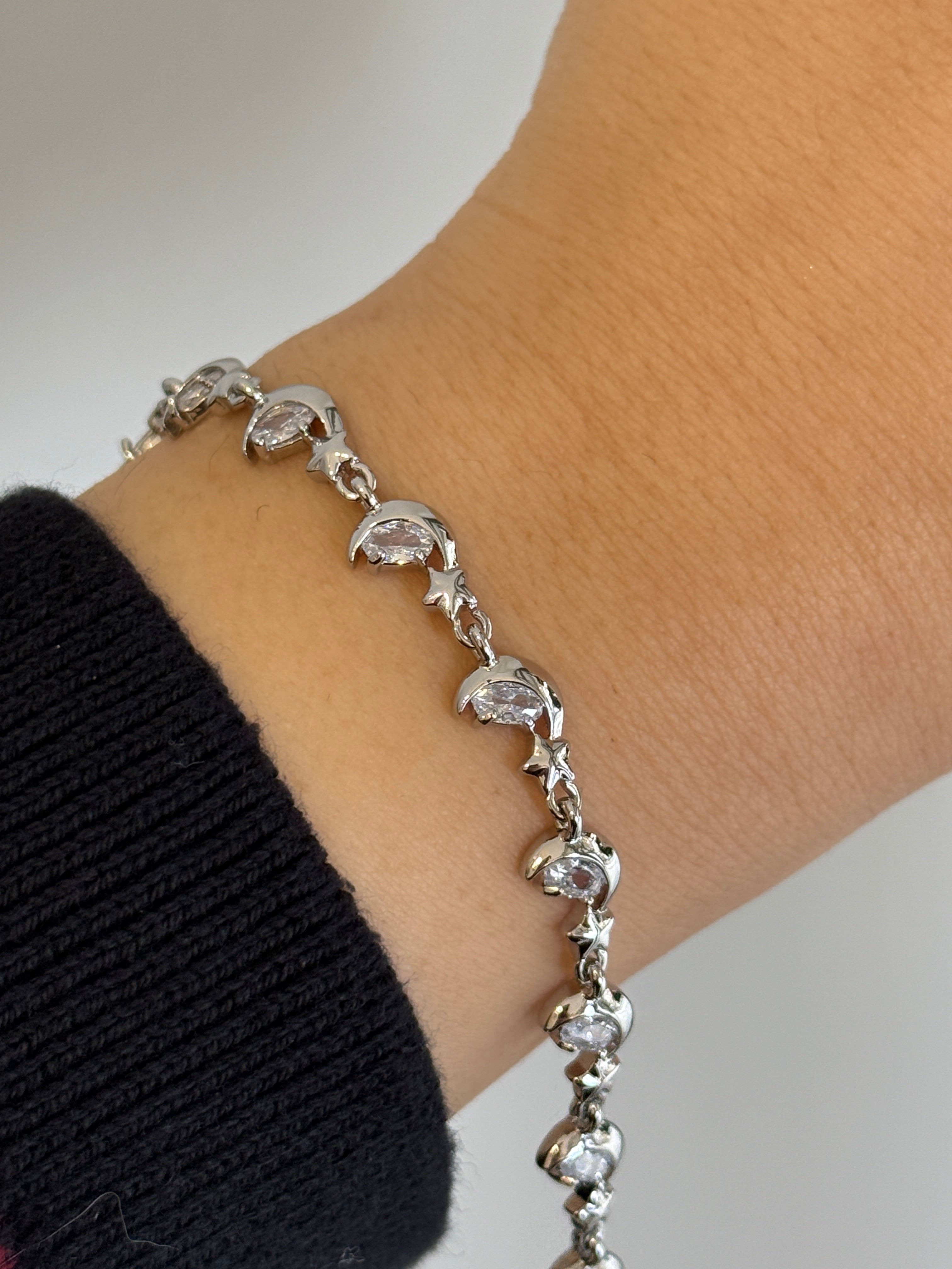 Xuping Silver Ay ve Yıldız Kuyumcu Ayarlanabilir Model Bileklik