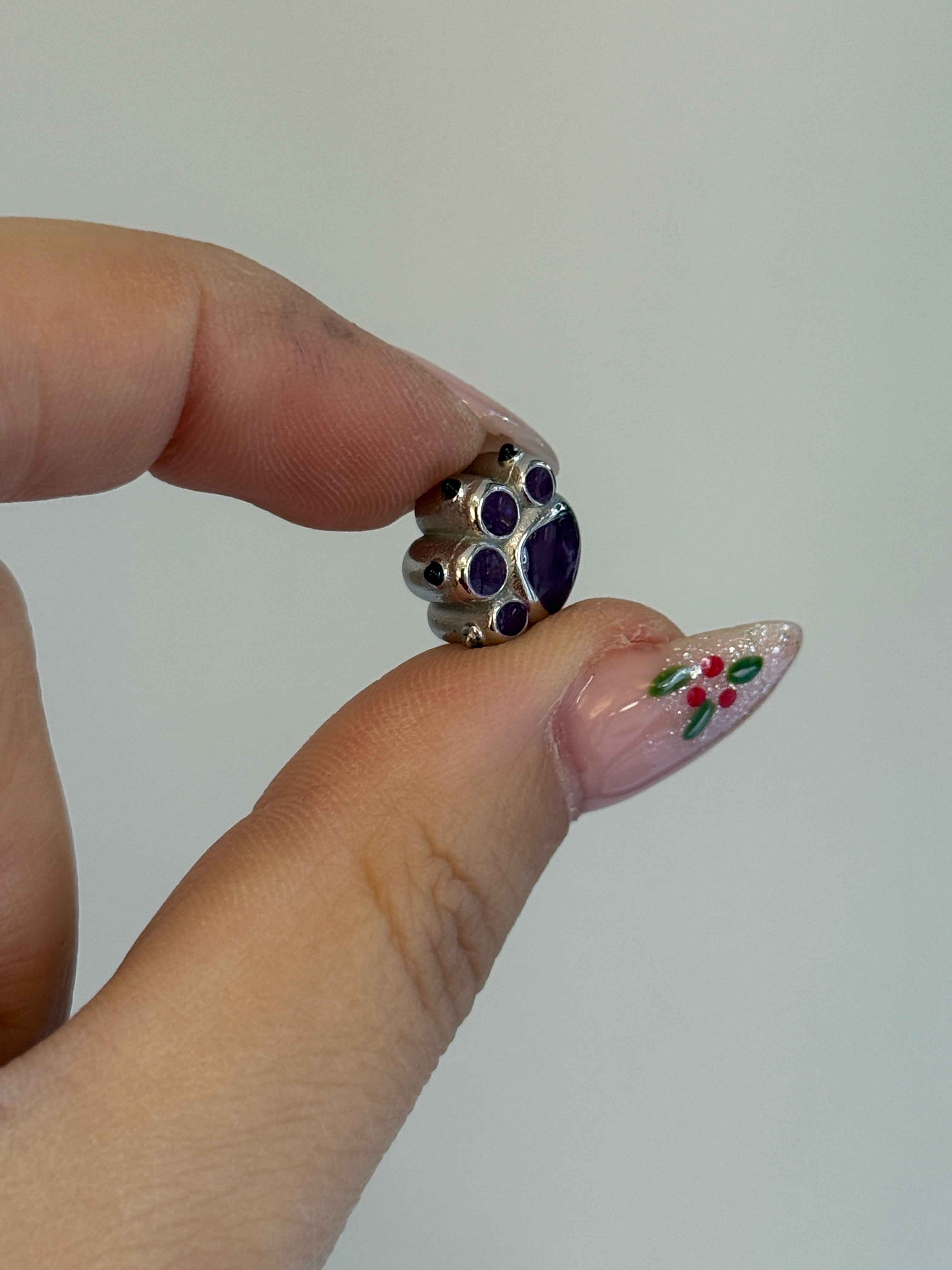 Çelik Kahve Kedi Patisi Charm