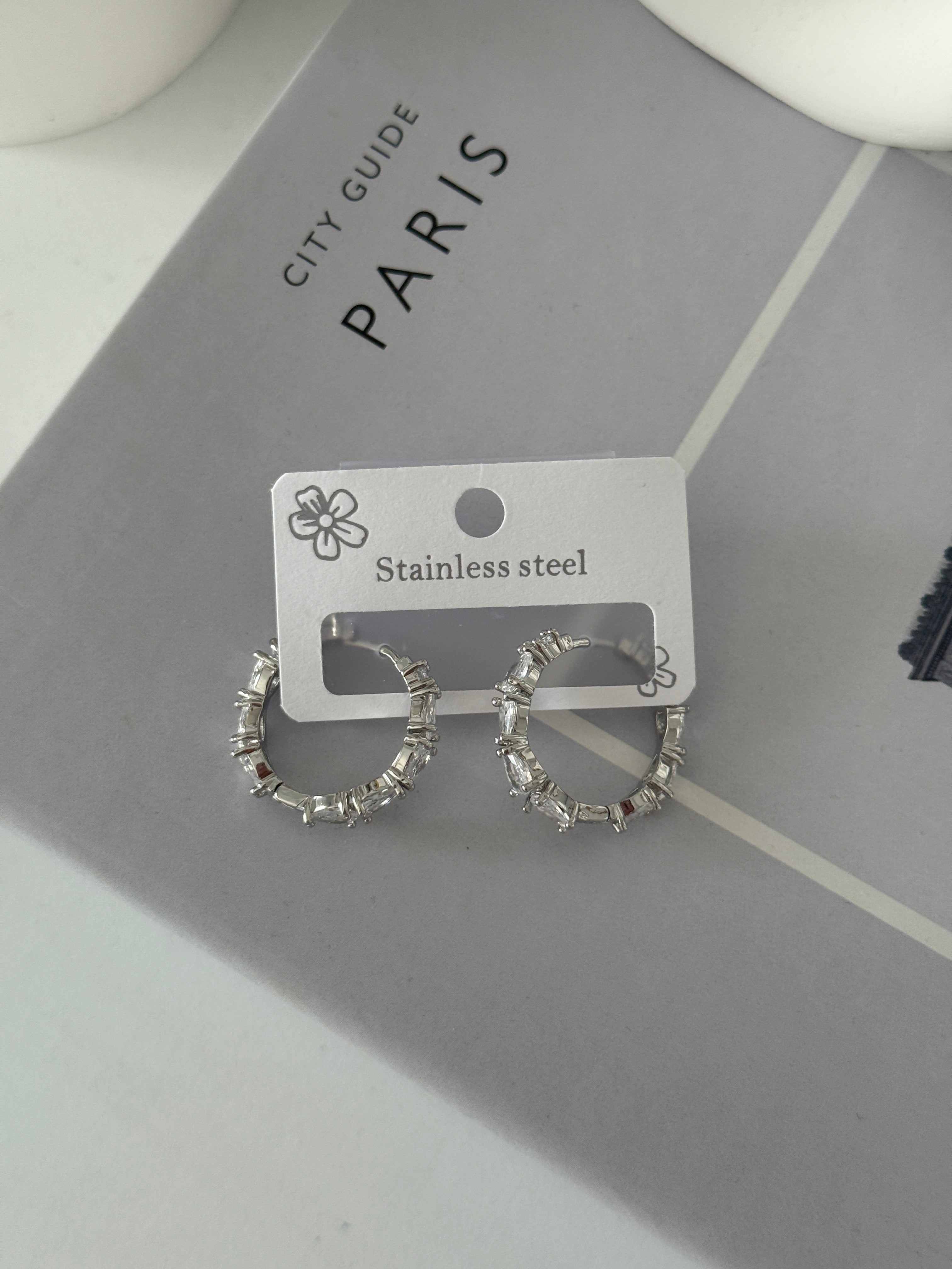 Silver Enrica Halka Küpe