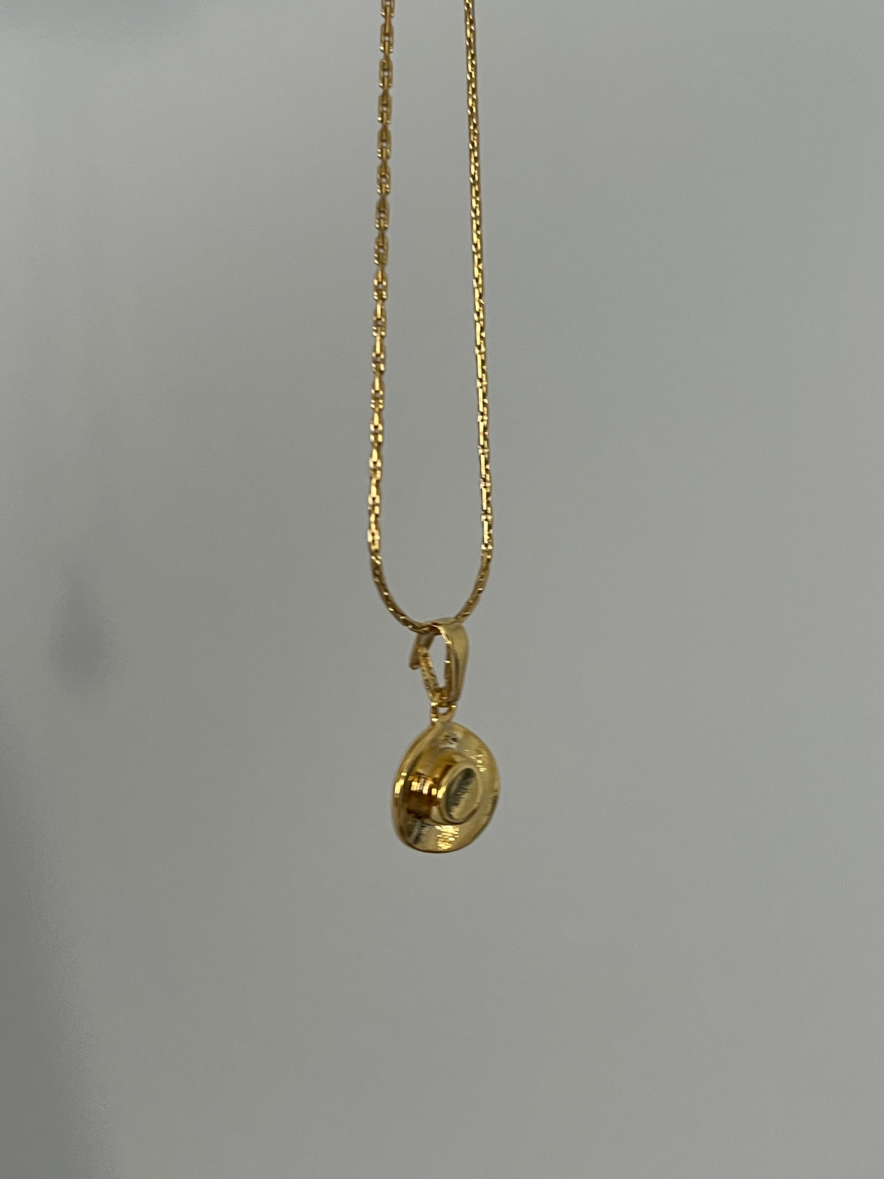 Özel Yapım Minimal Kovboy Şapkası Şans Kolye