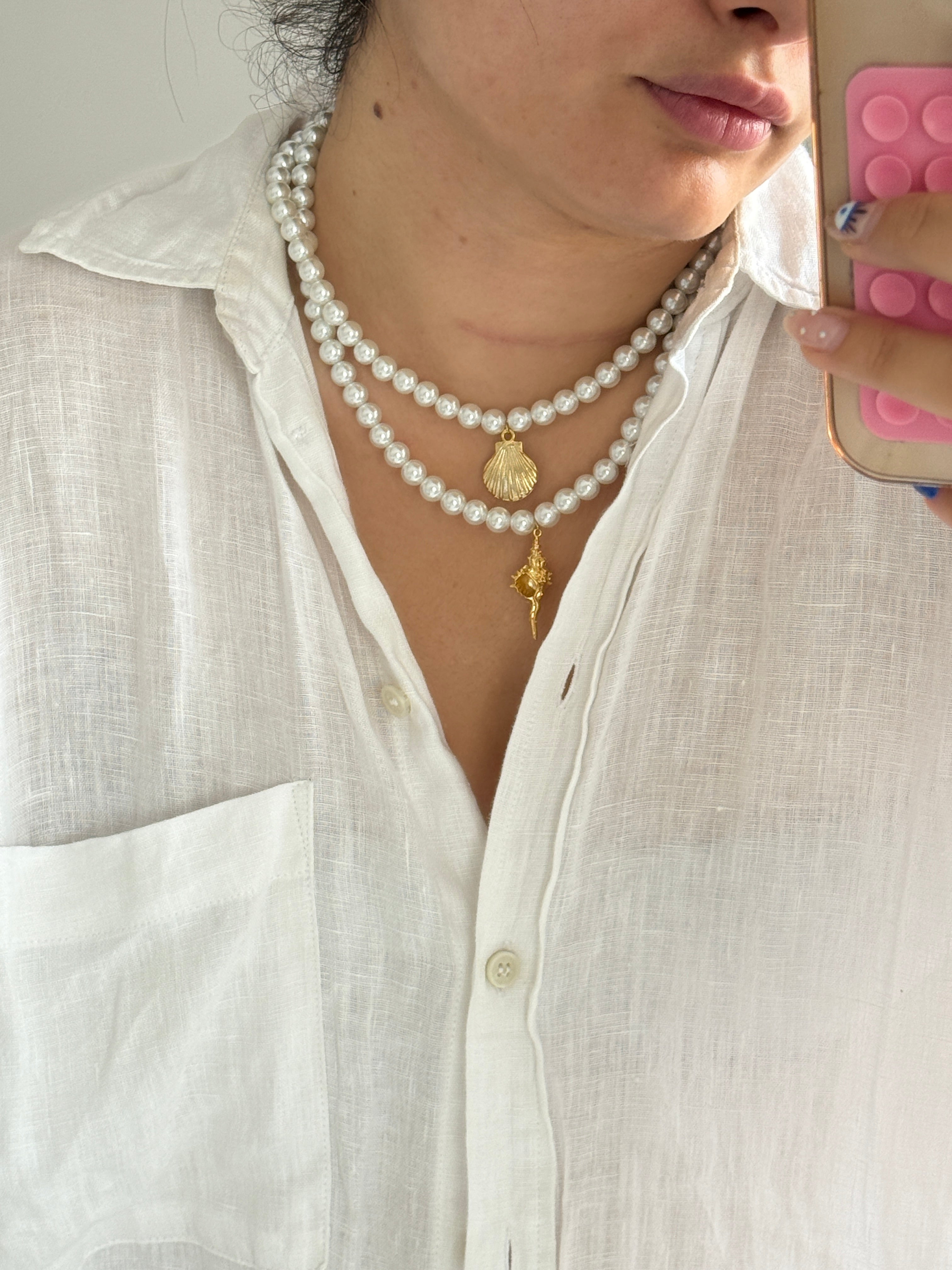 Premium Kalite Deniz Atı İnci Kolye