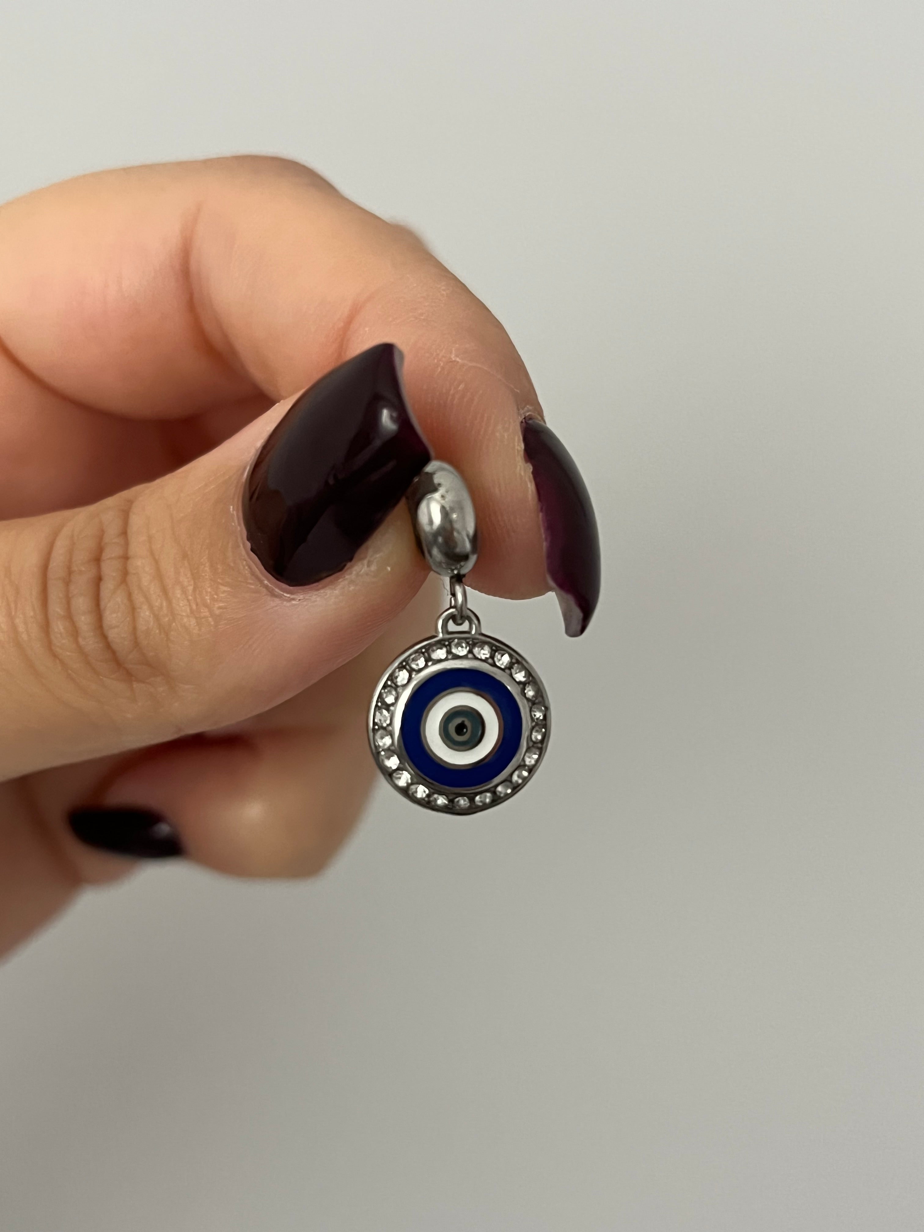 Çelik Nazar Boncugu Charm