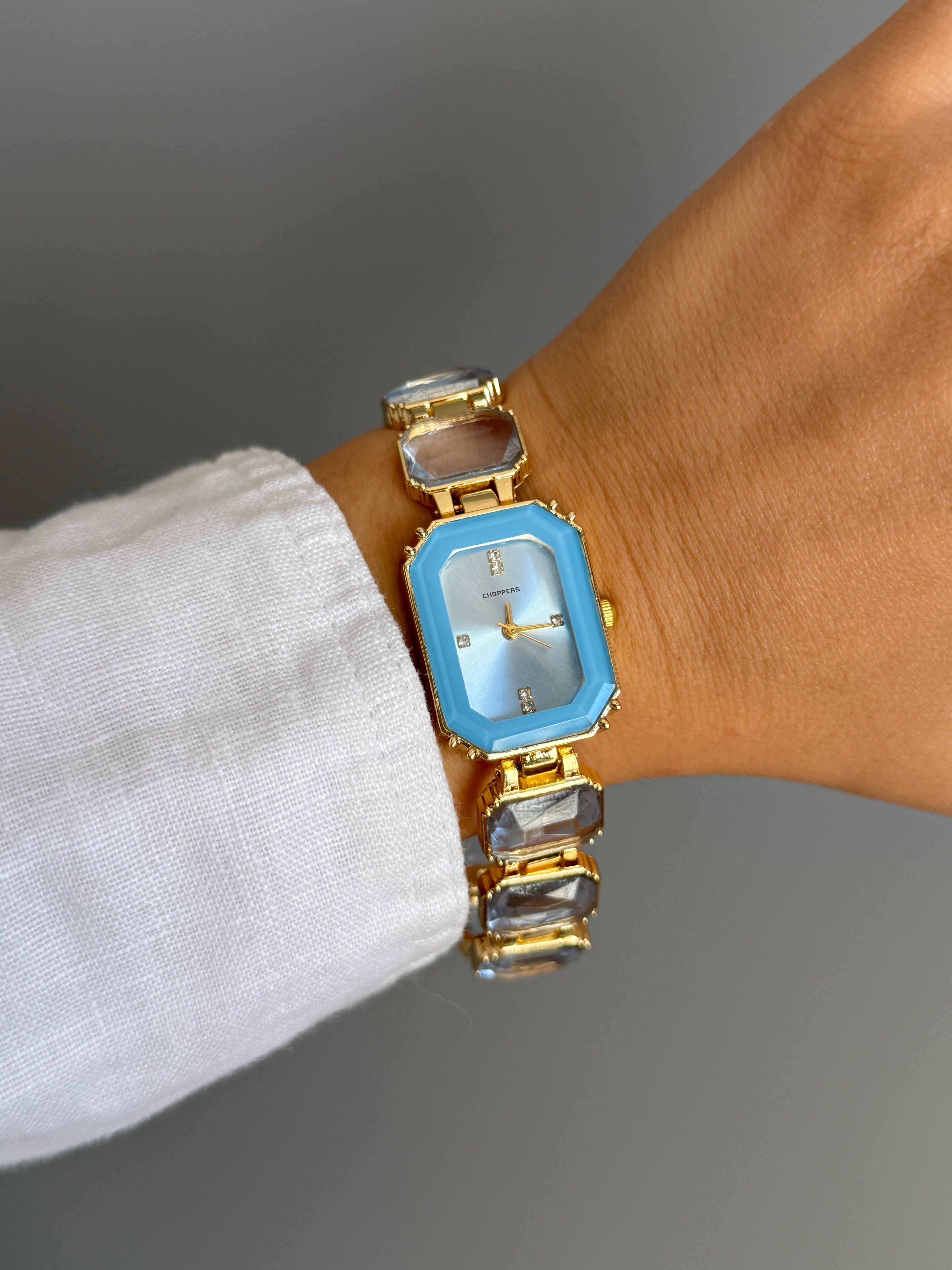 Swarovsk* Marka Model Mavi Taş Saat