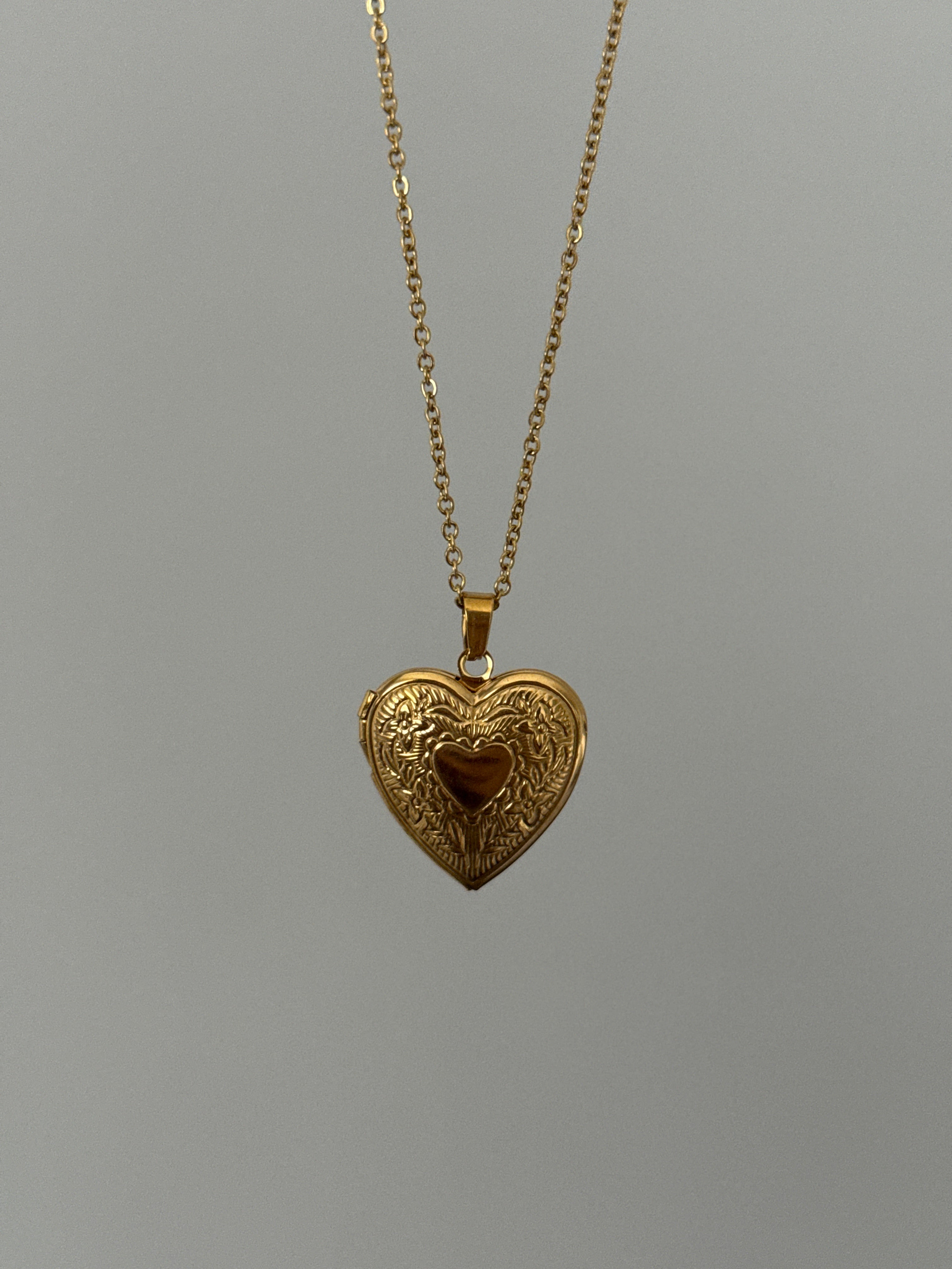 Çelik Resim Koyulabilen Kalp Vintage Kolye