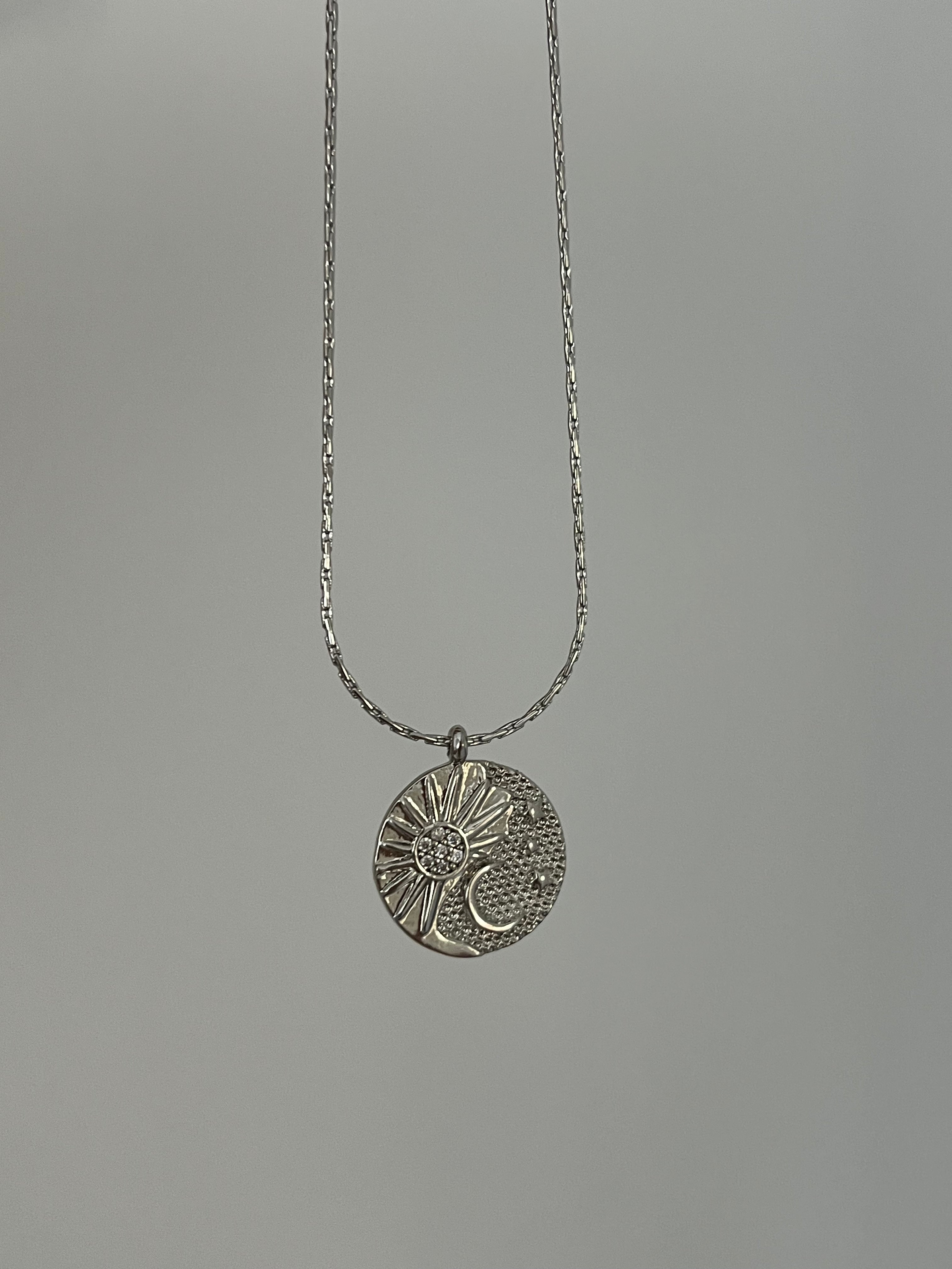 Özel Yapım Ay Yıldız Silver Şans Kolyesi