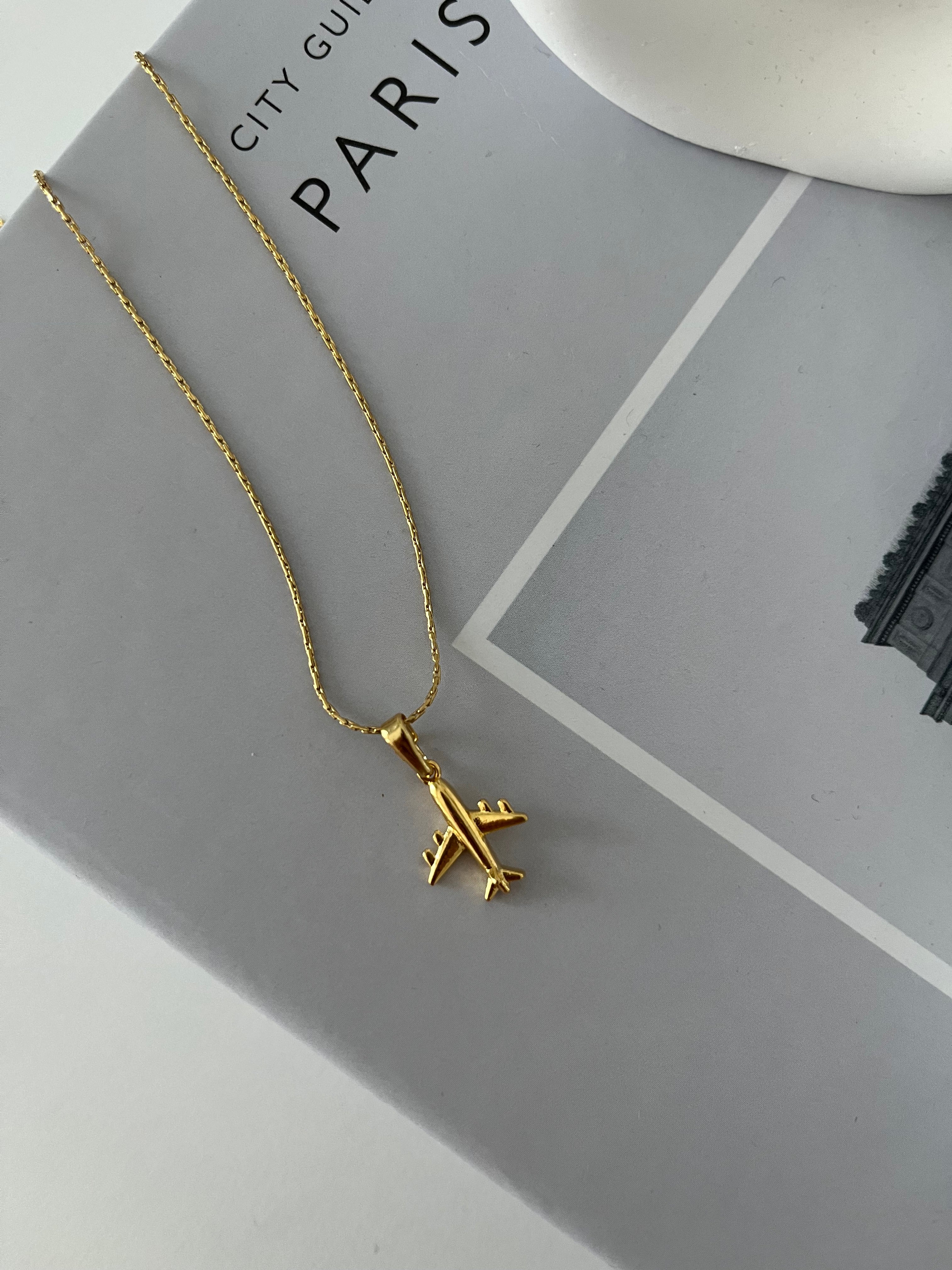 Özel Yapım Minimal Uçak Kolye