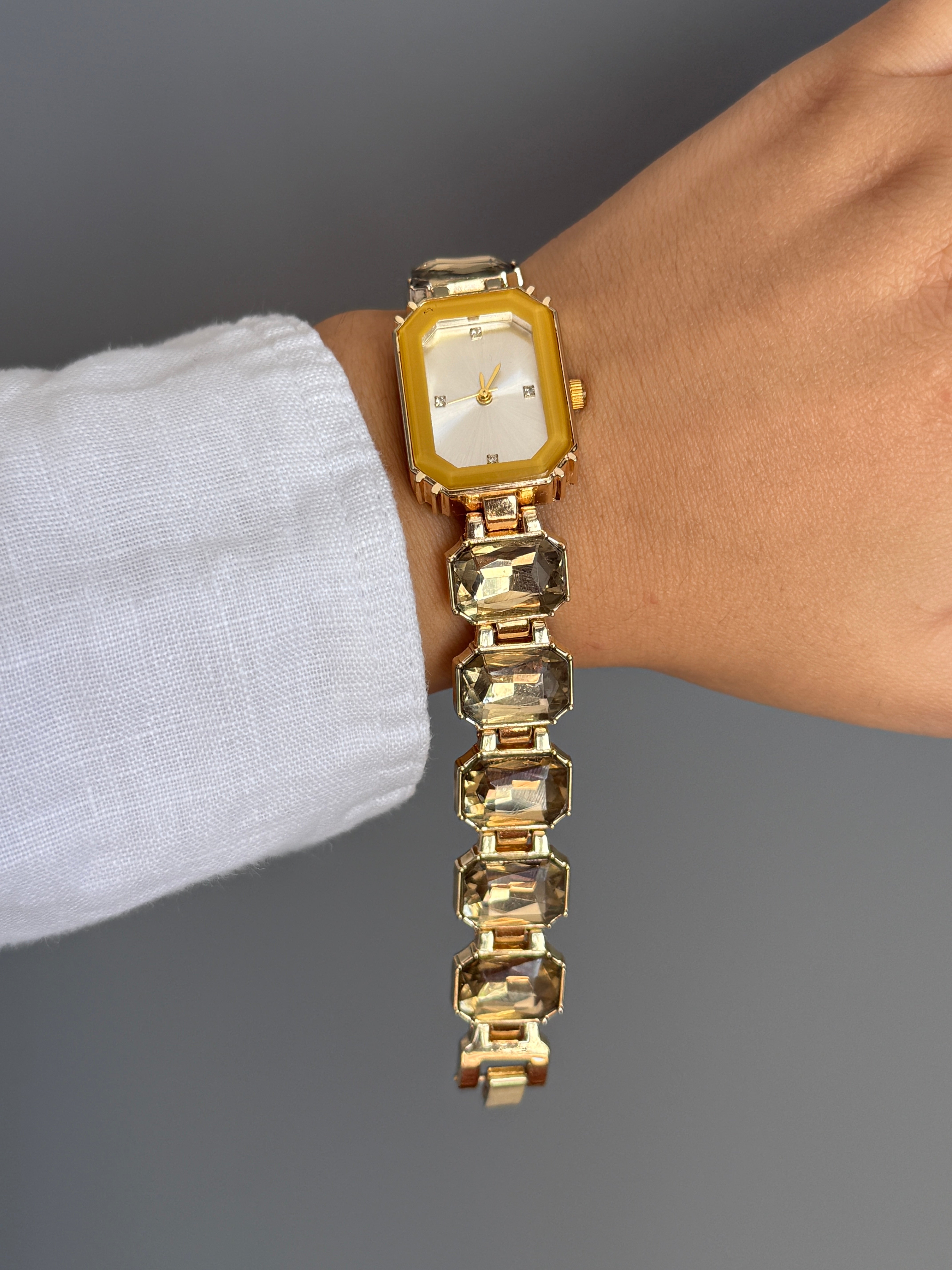 Swarovsk* Marka Model Turuncu Kadran Saat