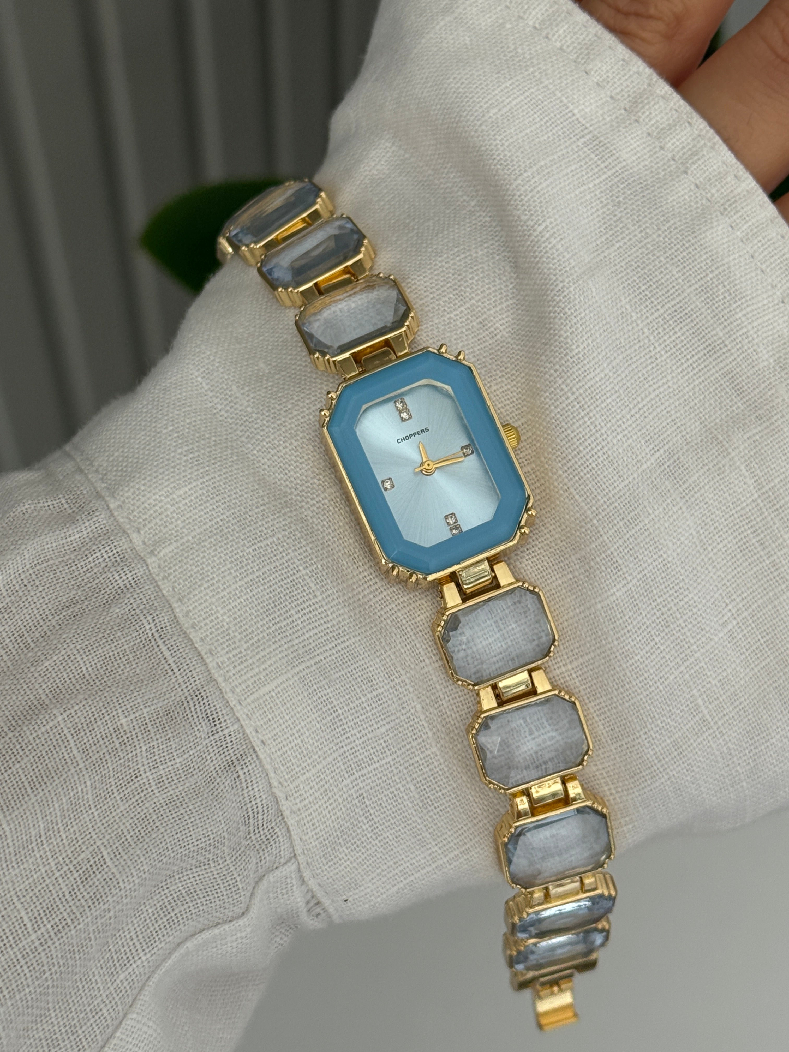 Swarovsk* Marka Model Mavi Taş Saat