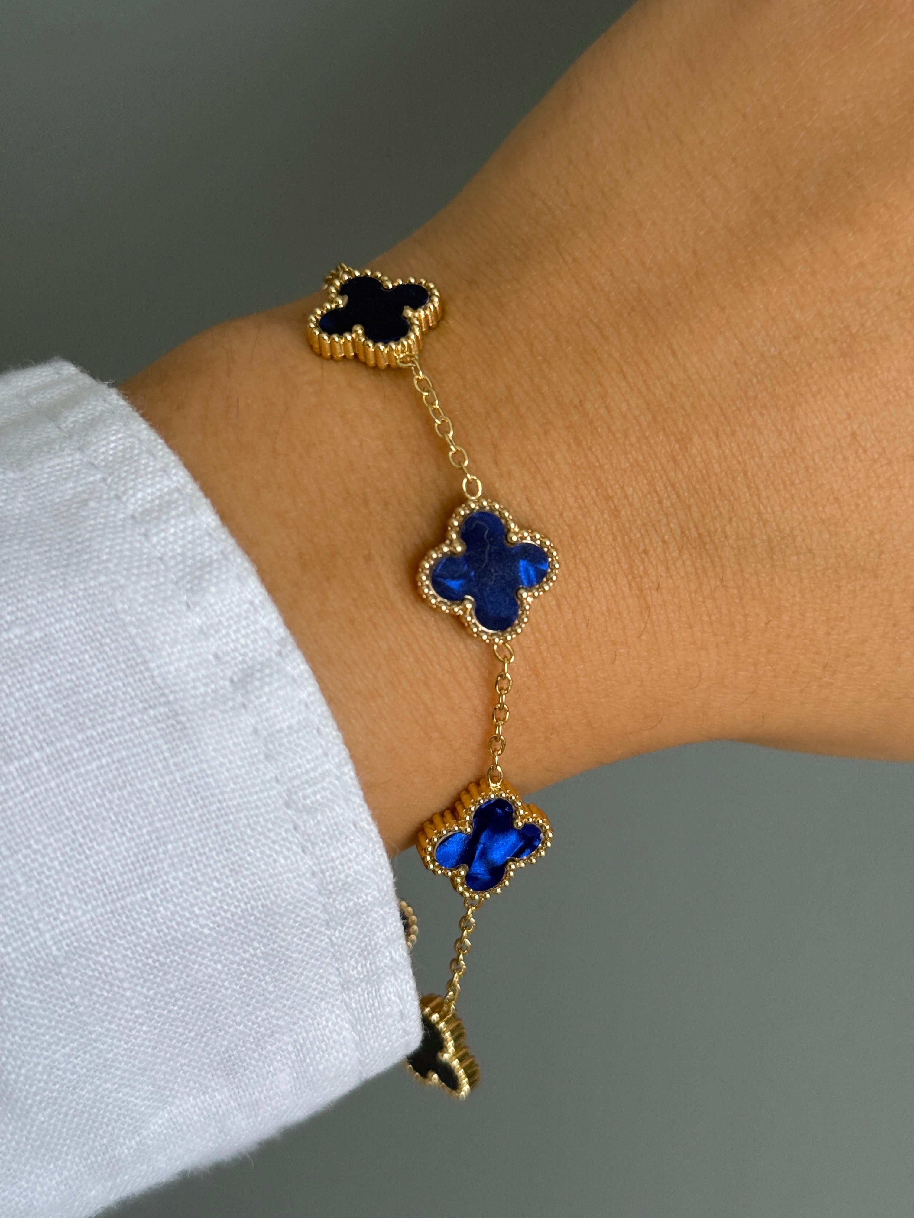 Çelik Lacivert Van Cl**f Marka Model Bileklik