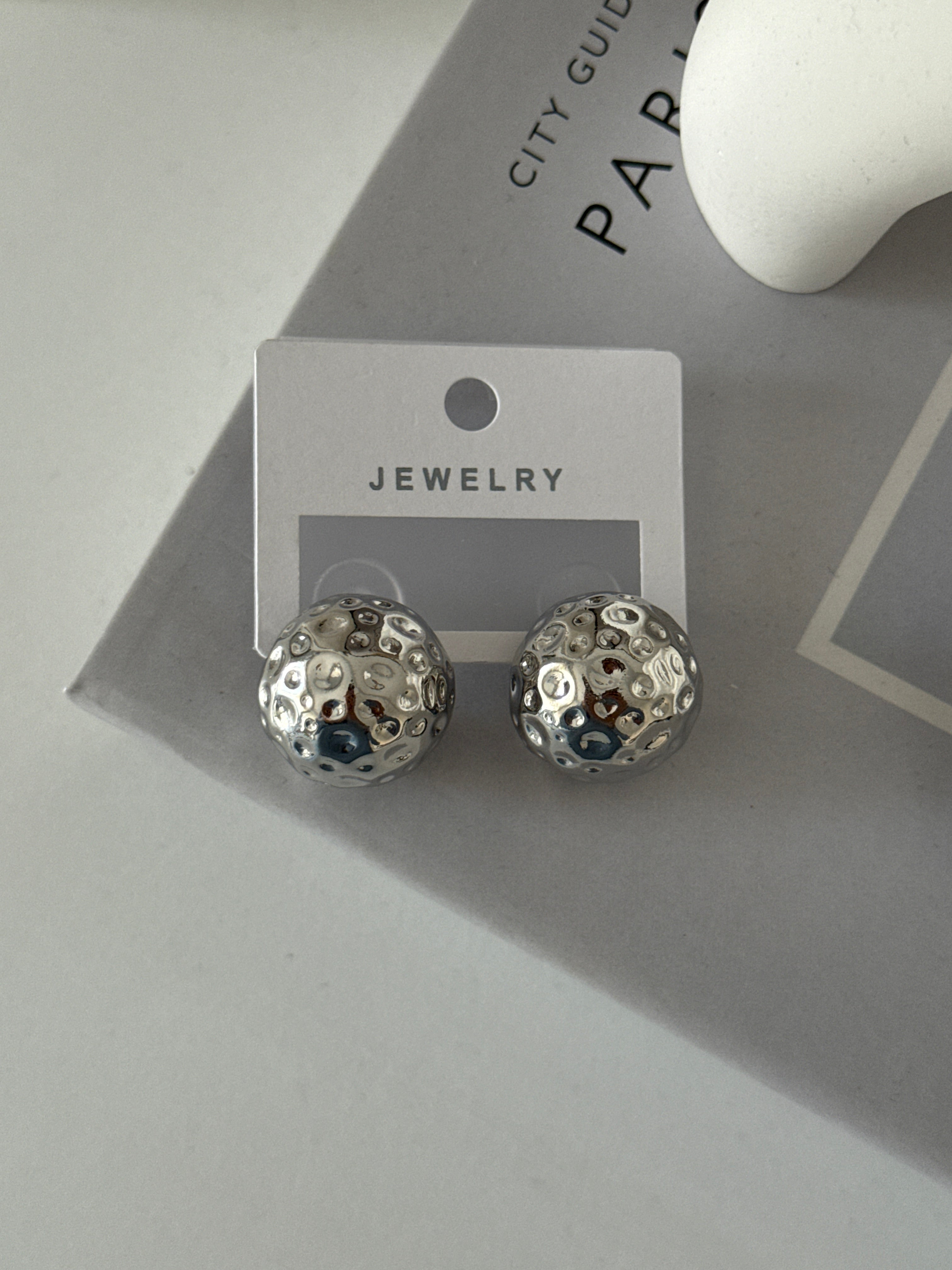 Silver Etnik Top Küpe