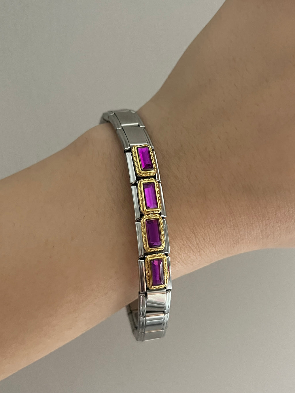 Çelik Nomination Mor Taş Charm