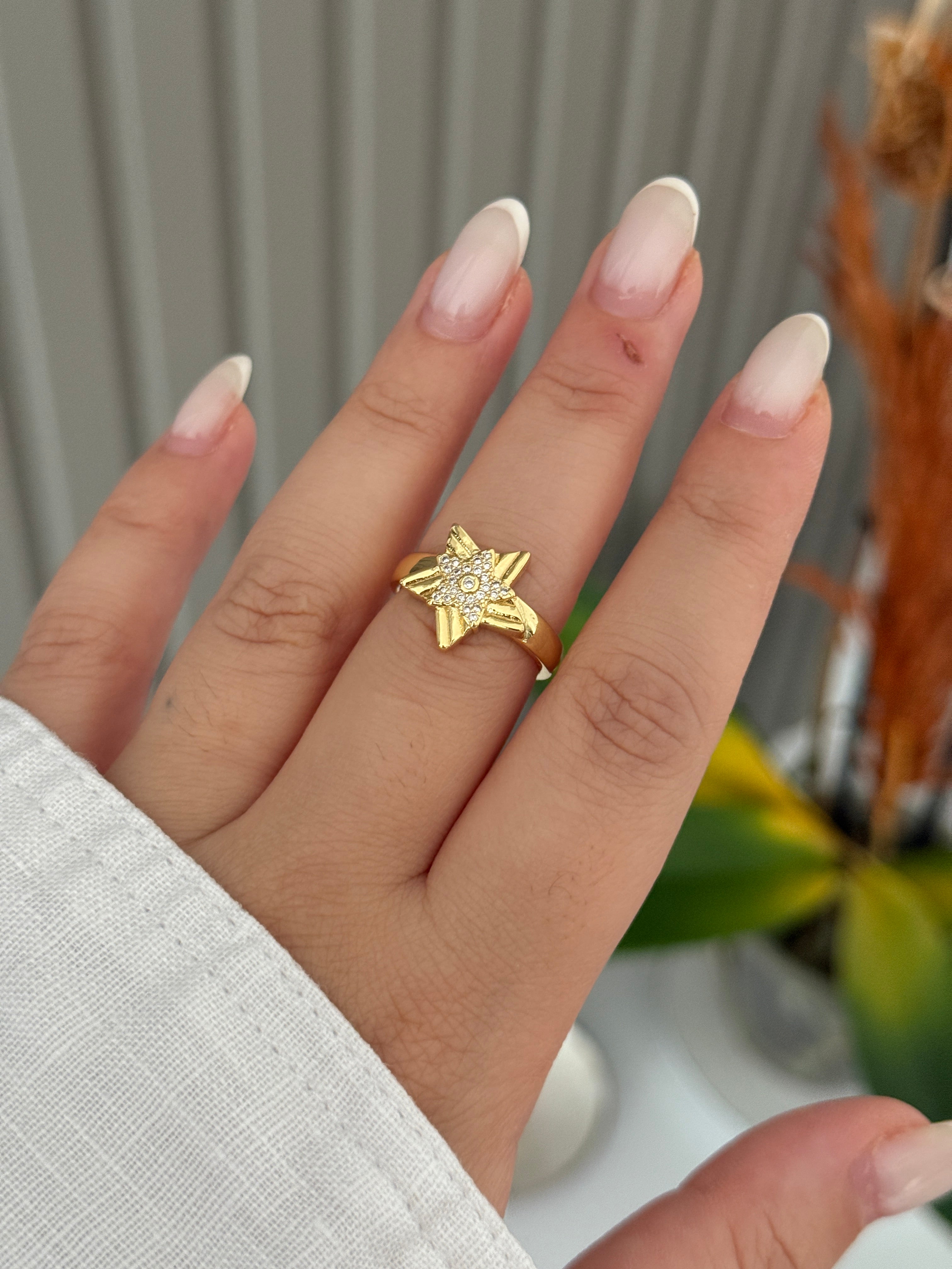 Büyük Taşlı Yıldız Küpe