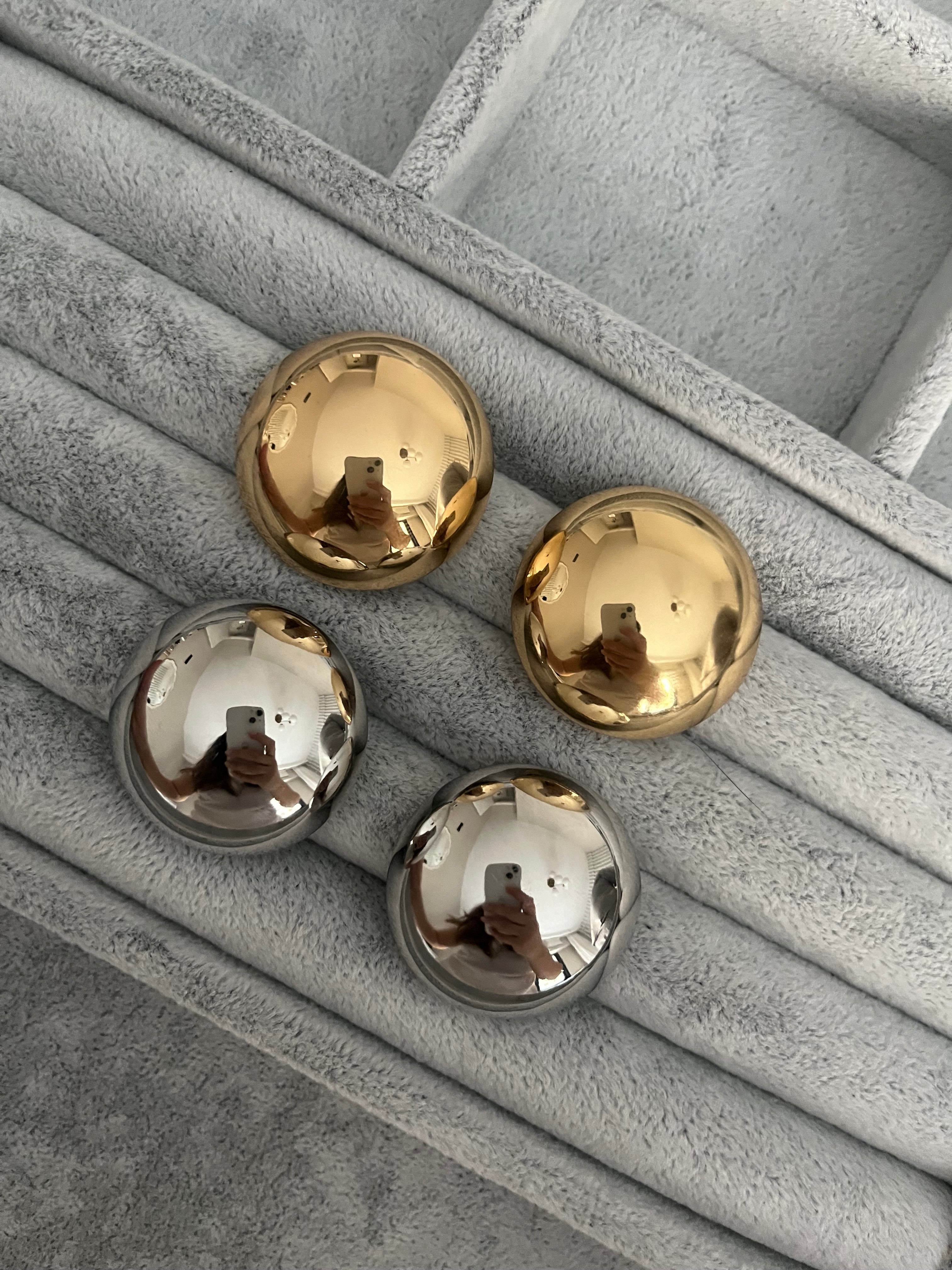Silver Ball Küpe