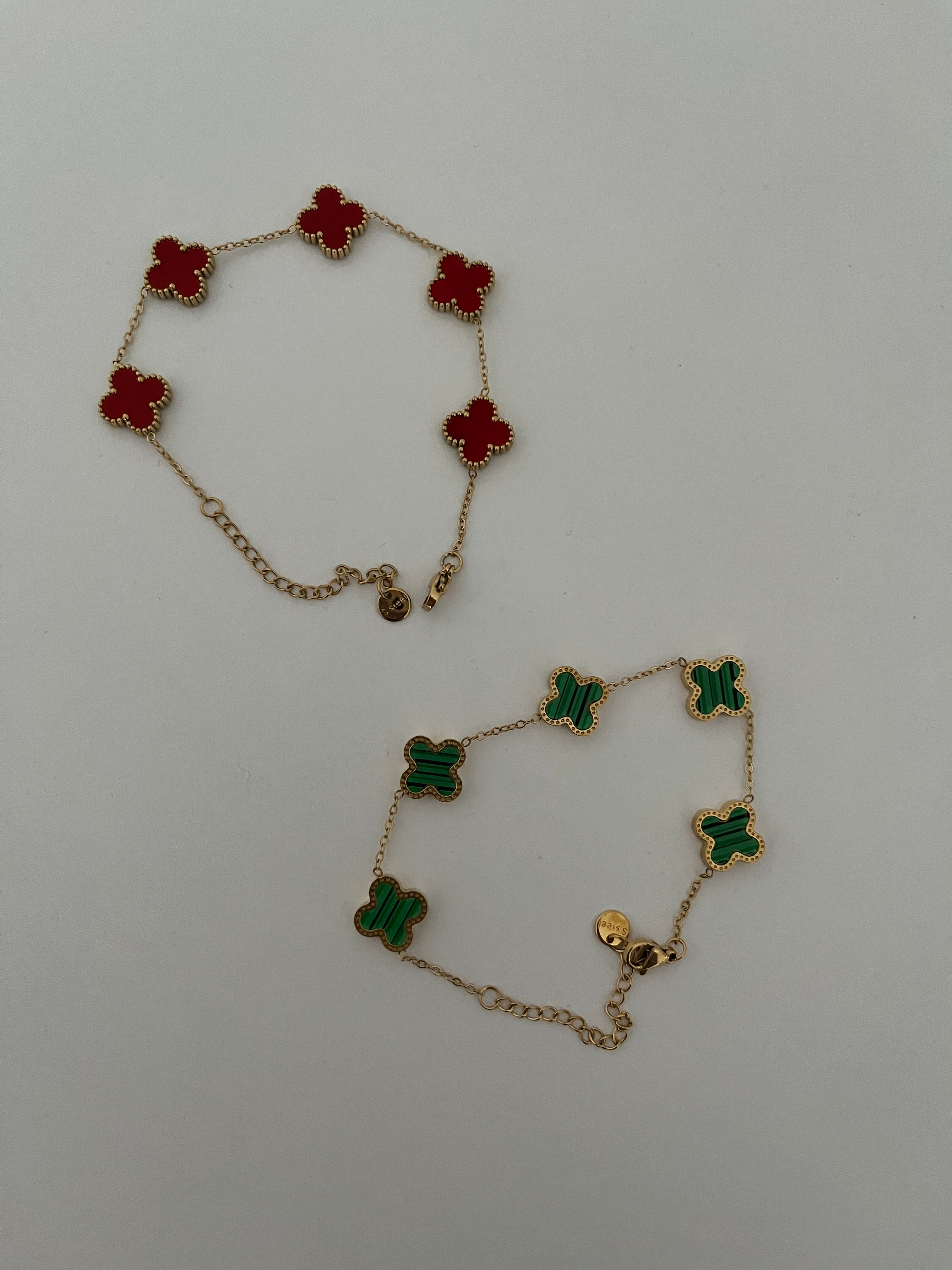 Çelik Yeşil Van Cl**f Bileklik