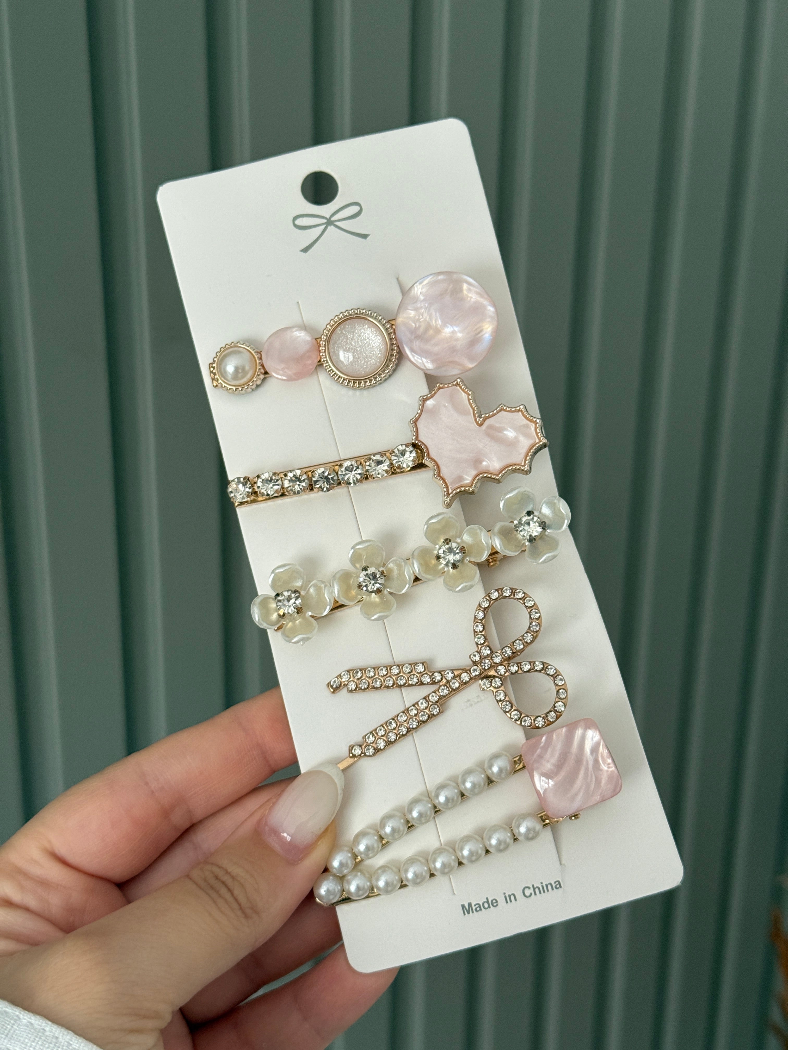 5li Pembe İnci Set Toka