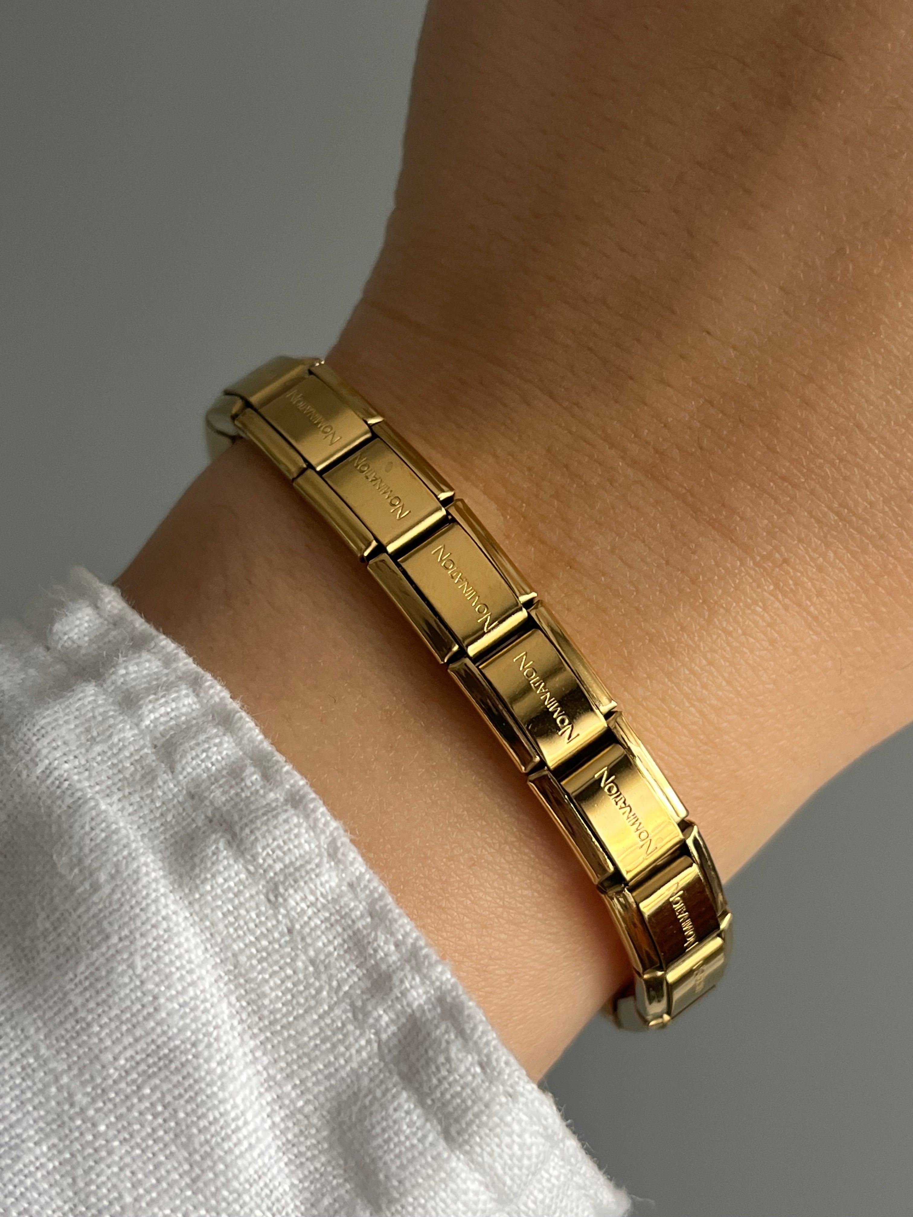 Çelik Gold Nomination Charm Bileklik