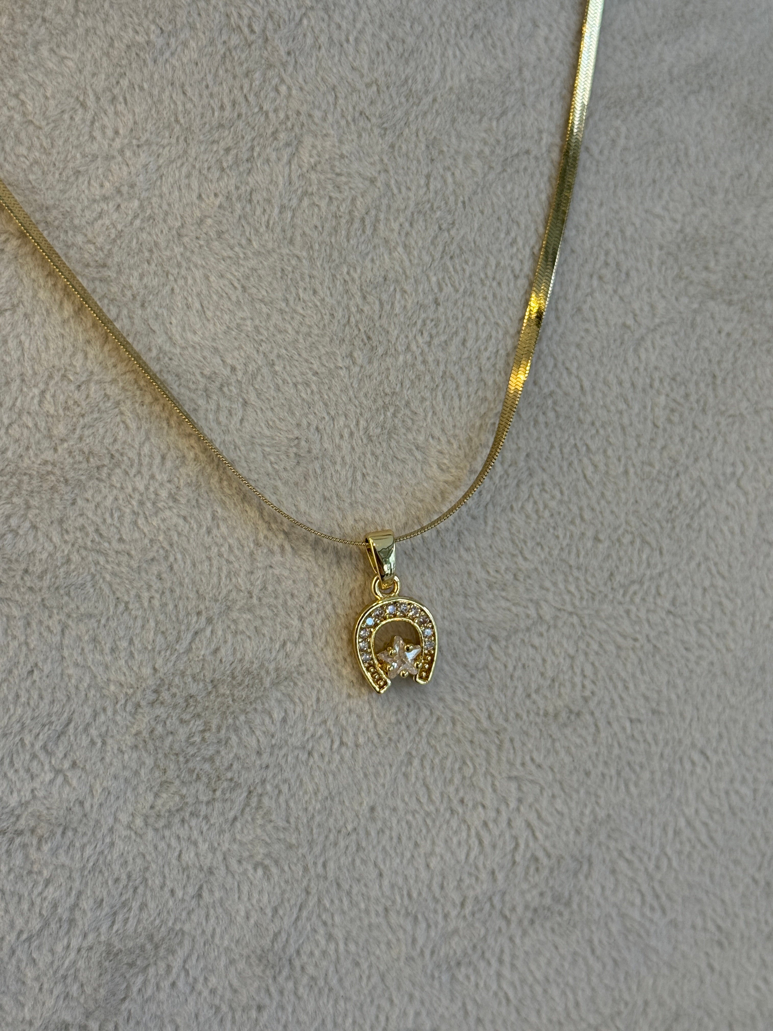 Çelik At Nalı Şans Kolye