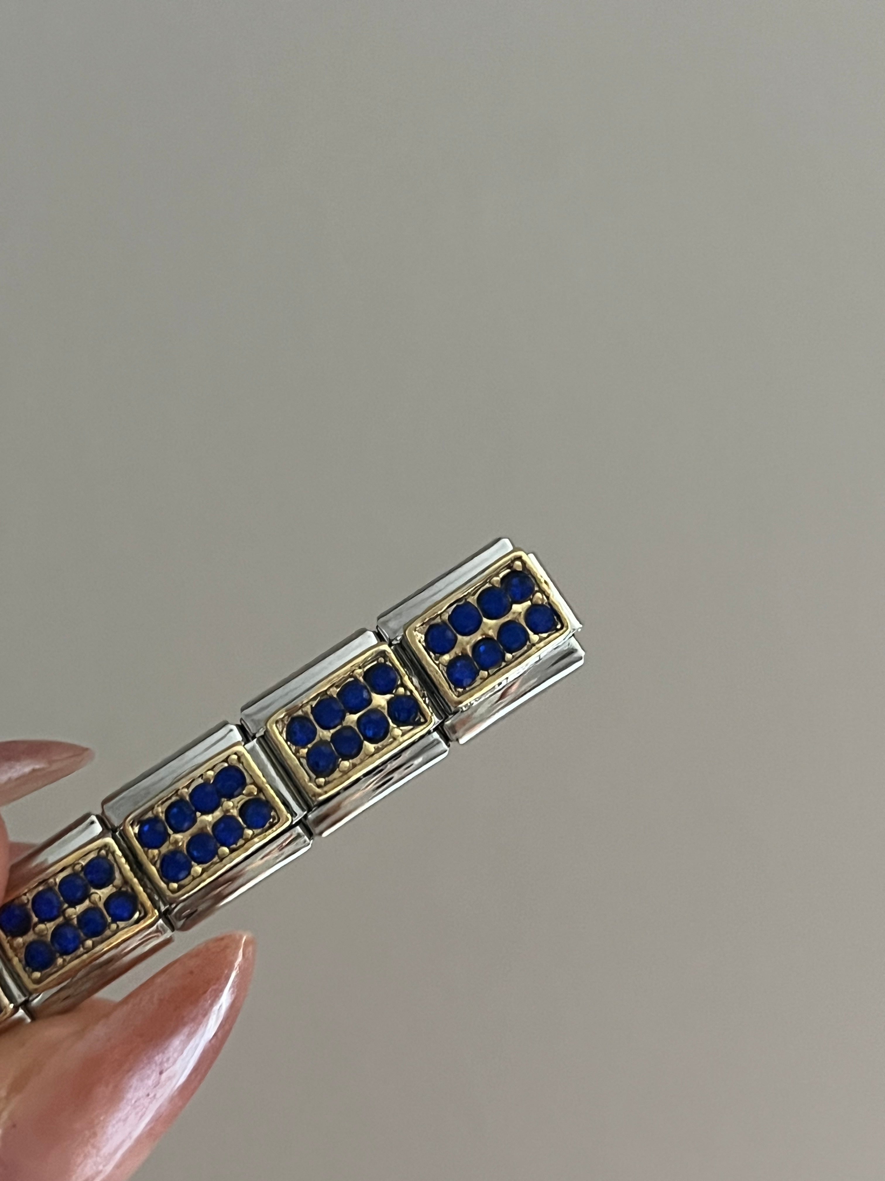 Çelik Nomination Charm Lacivert Boncuk