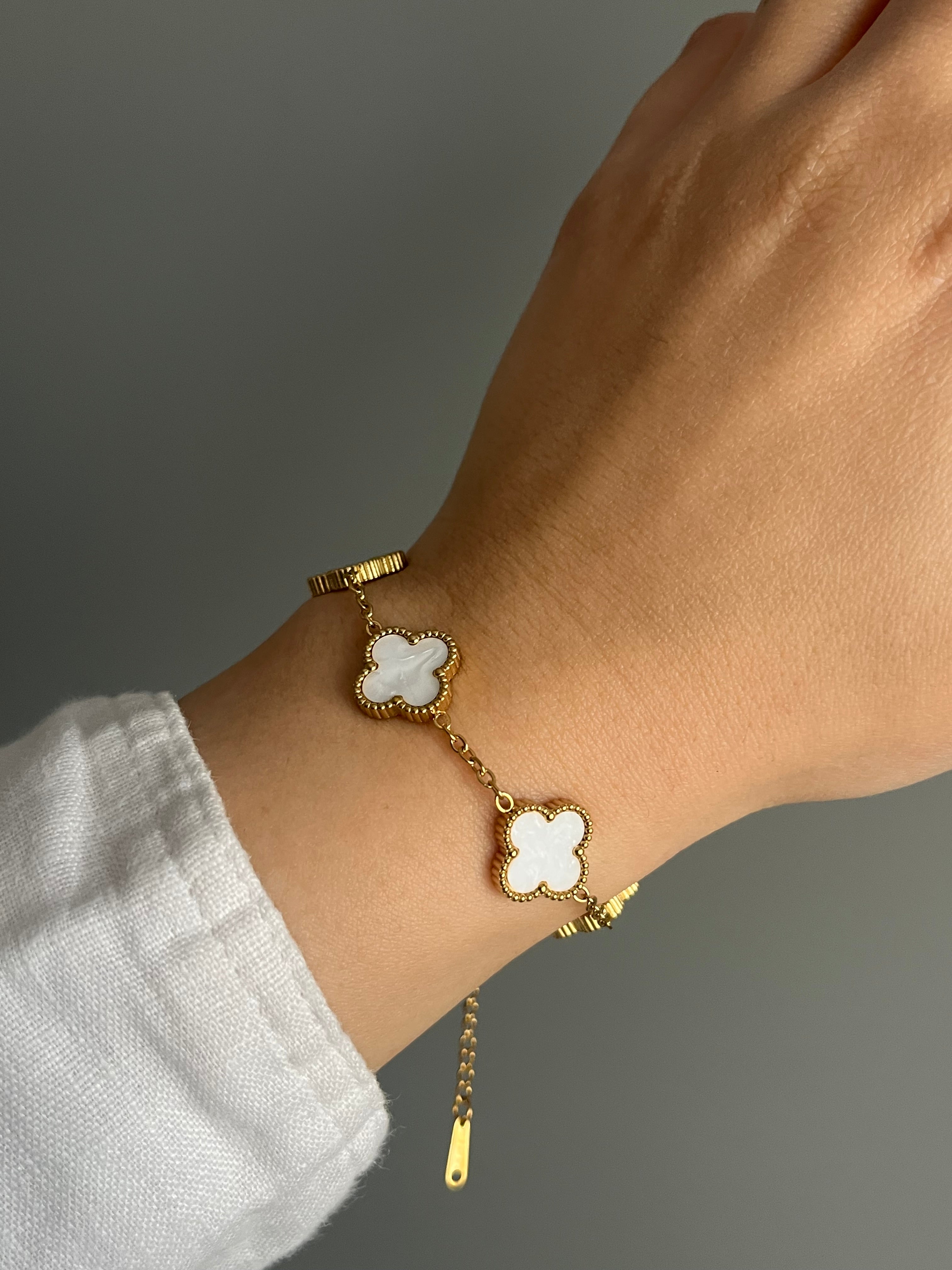 Van Cl**f Marka Orjinal Boy Gold Model Bileklik