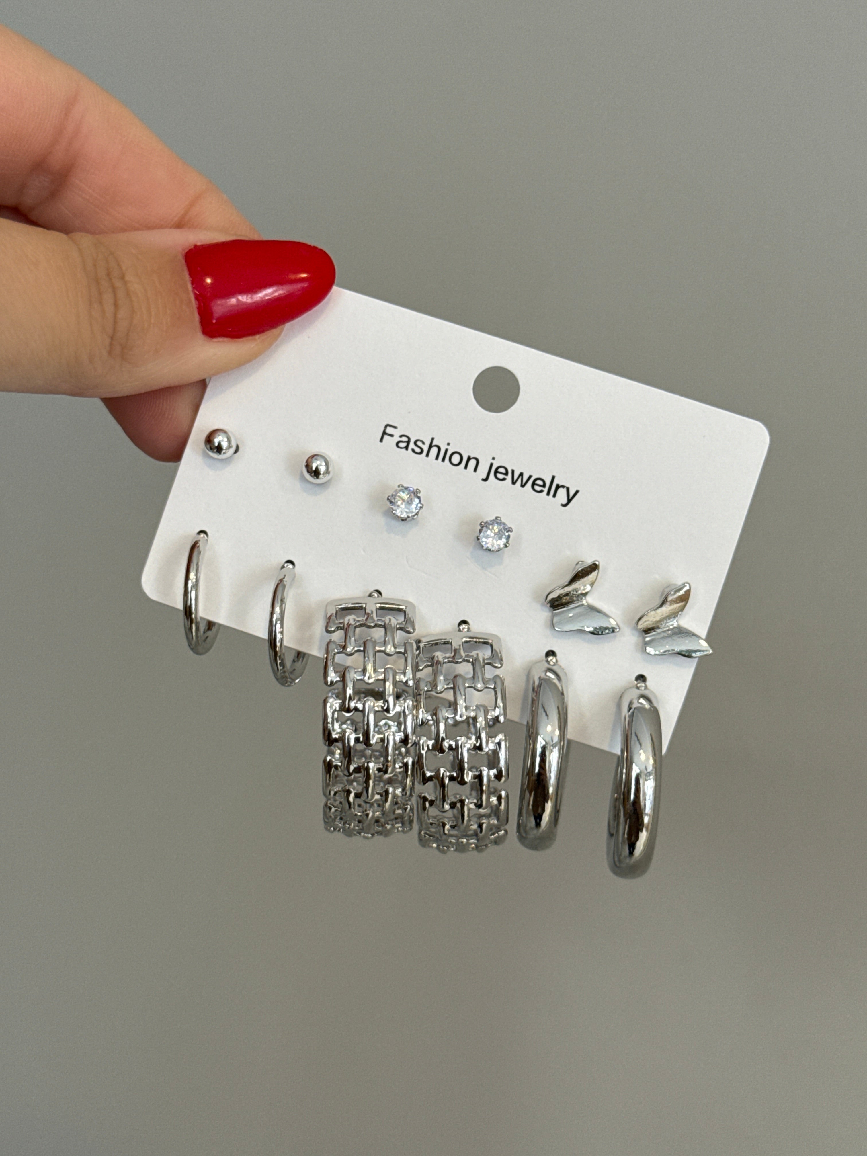 6lı Set Mivomi Silver Küpe